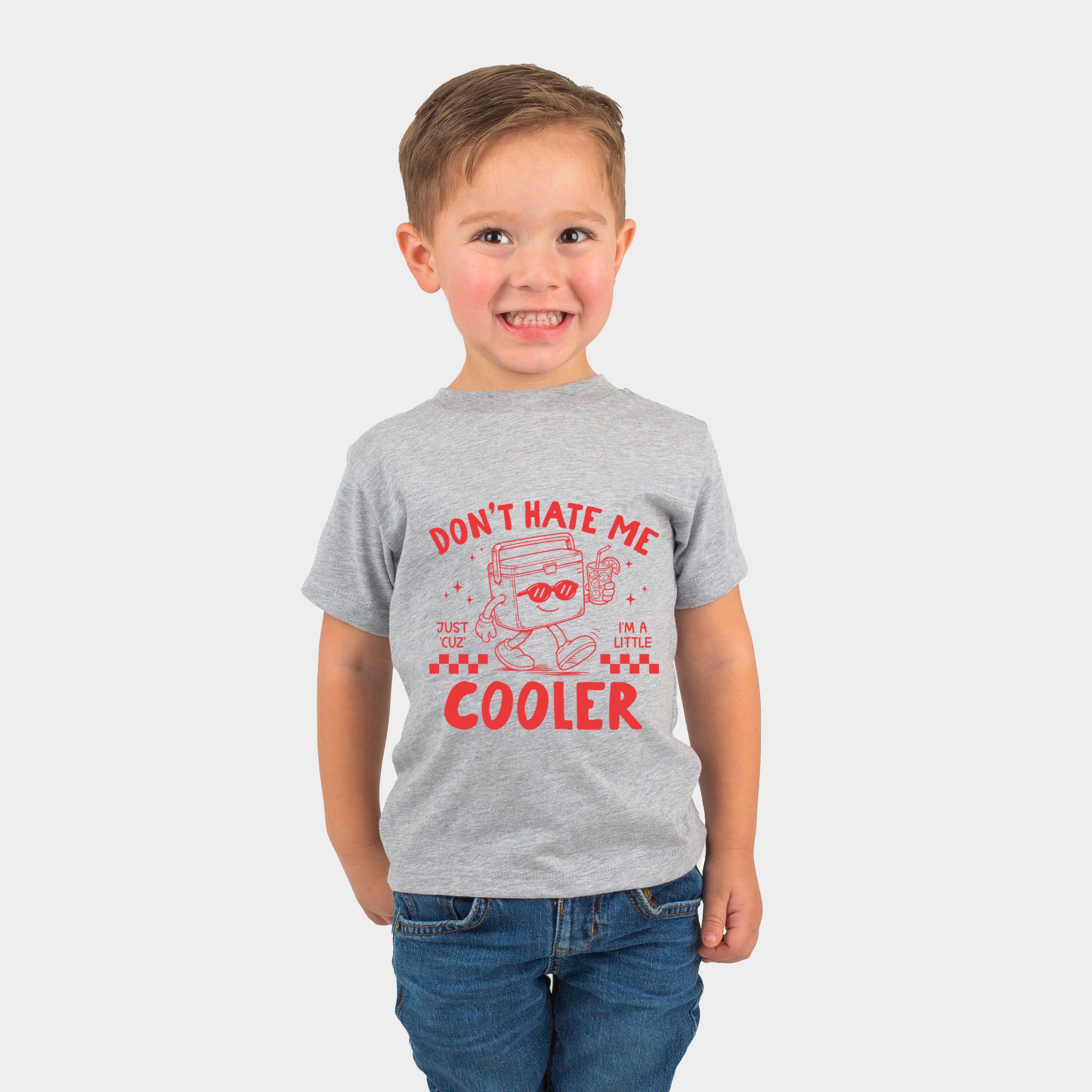 The Juniper Shop - Toddler Short Sleeve Graphic T-Shirt Just A Little Cooler Checkered
