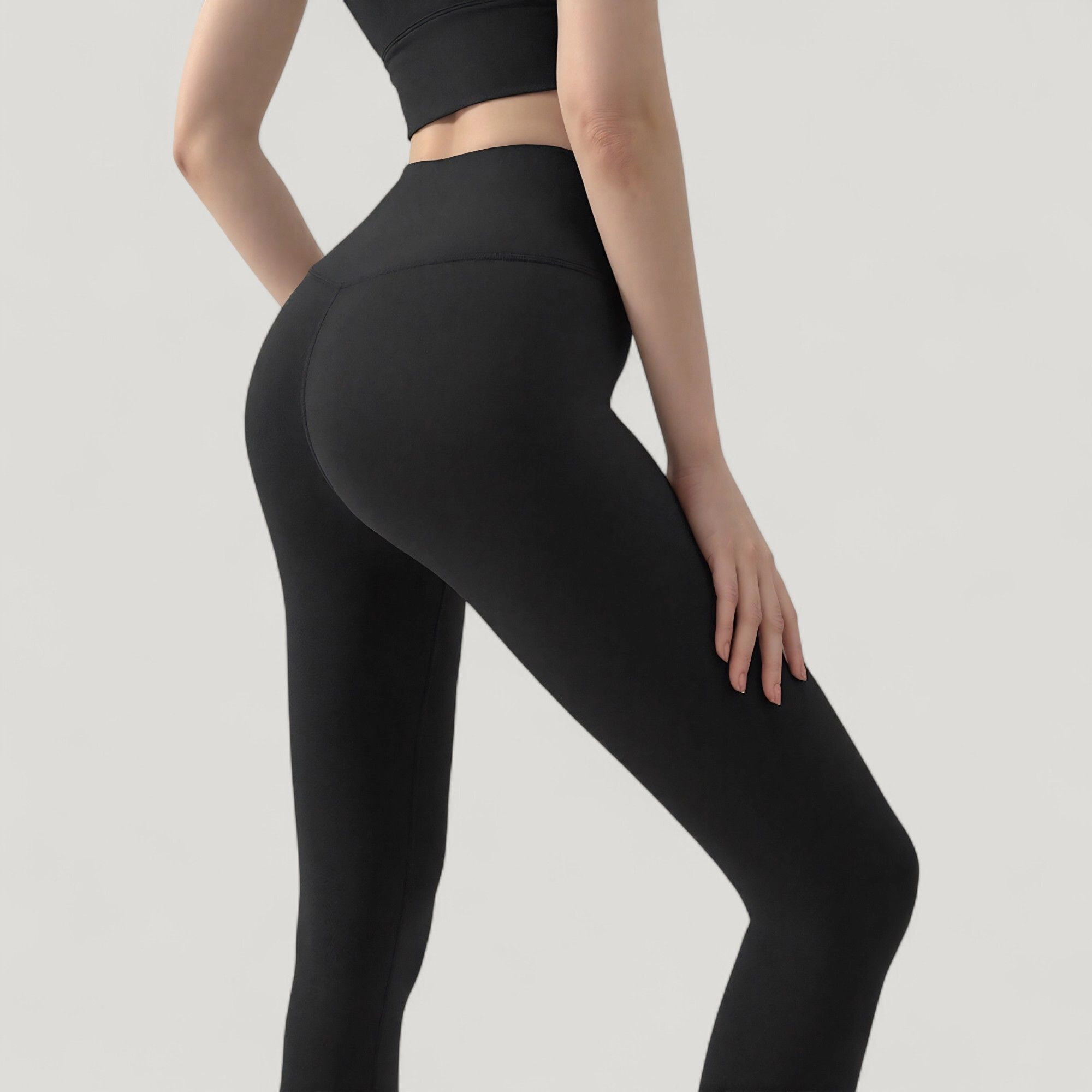 Anna-Kaci Active Women's High Waist Full Length Leggings with Wide Waistband Design
