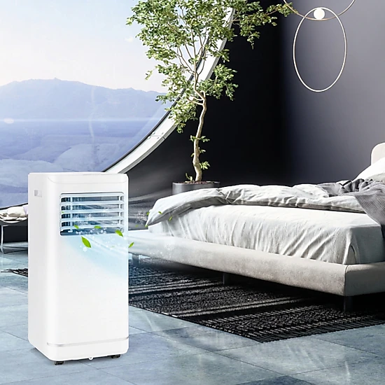 SUGIFT 8000 BTU Portable Air Conditioner with Dehumidifier and Fan Mode 27.5-in Tall 250-350-sq-ft Coverage White