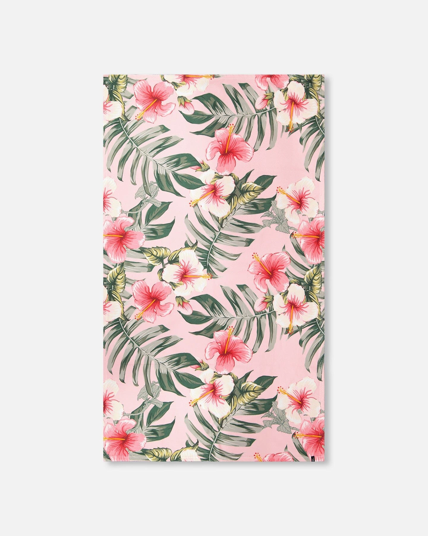 Deux par Deux Girls Beach Towel Hibiscus Print