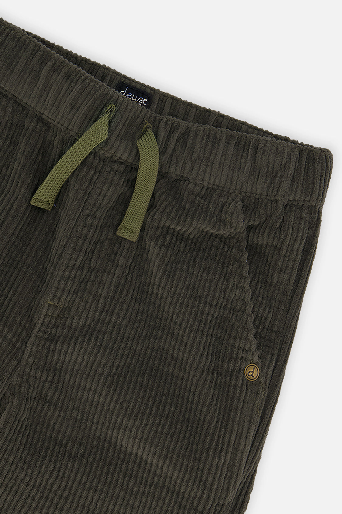Deux par Boys Stretch Corduroy Pants with Cargo Pocket