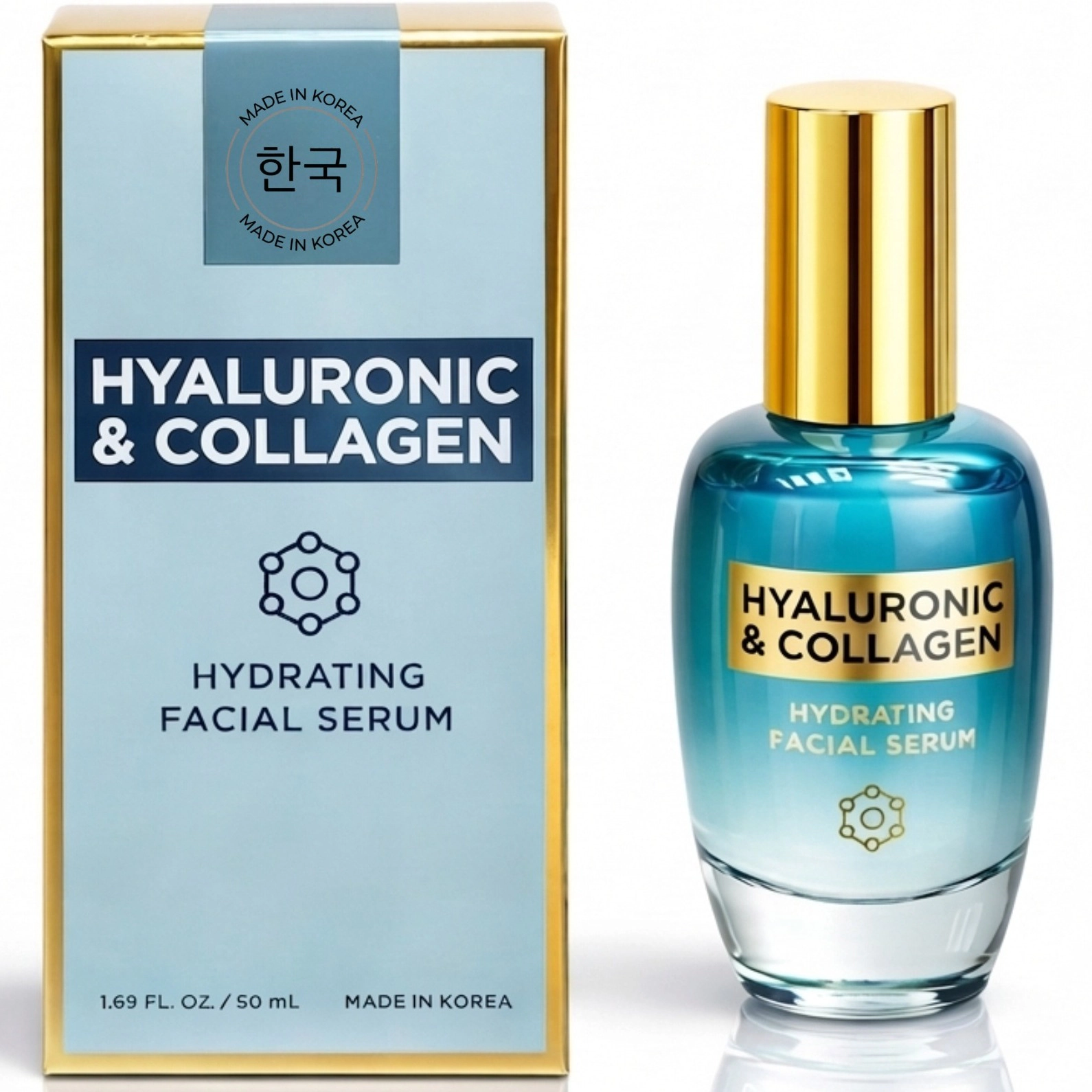 Lovery Hyaluronic Acid & Collagen Wrinkle-Reducing Facial Serum -Korean Skincare Hydrating Treatment