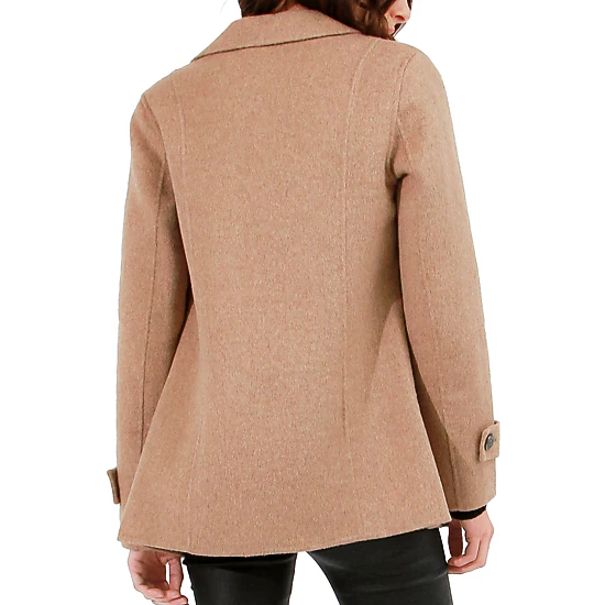 Belle & Bloom Womens Forget You Wool Blend Military Peacoat