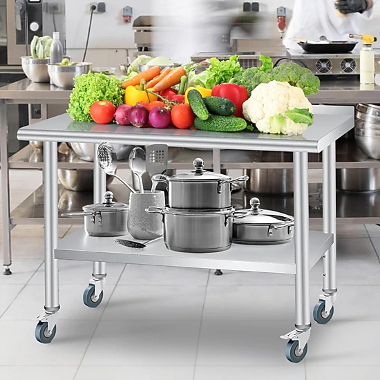 BebreezChic Stainless Steel Table, Commercial Prep Work Table ...