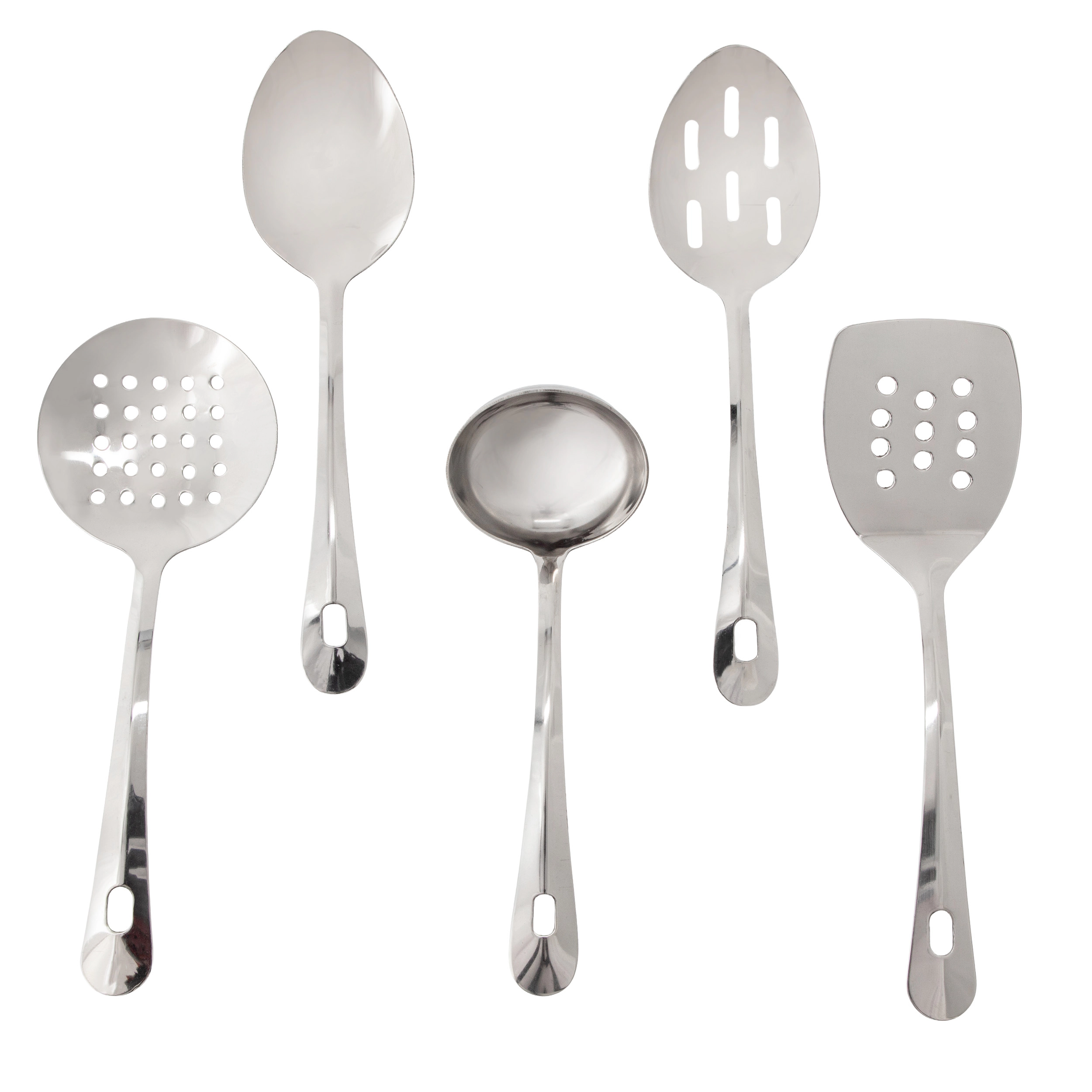 Gibson Home Landsworth 5 Piece Stainless Steel Hostess Set
