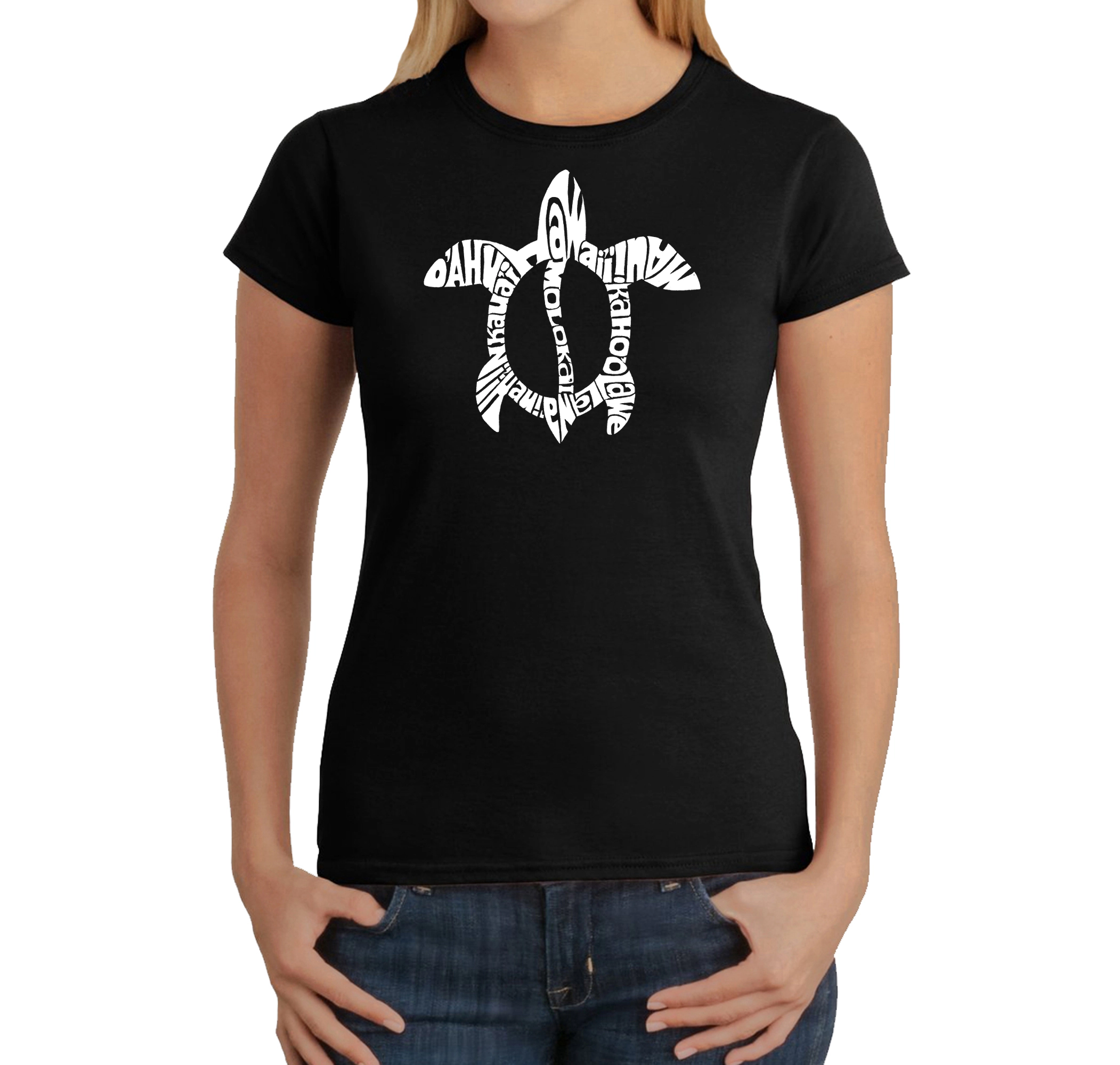LA Pop Art Women's Word T-Shirt - Honu Turtle