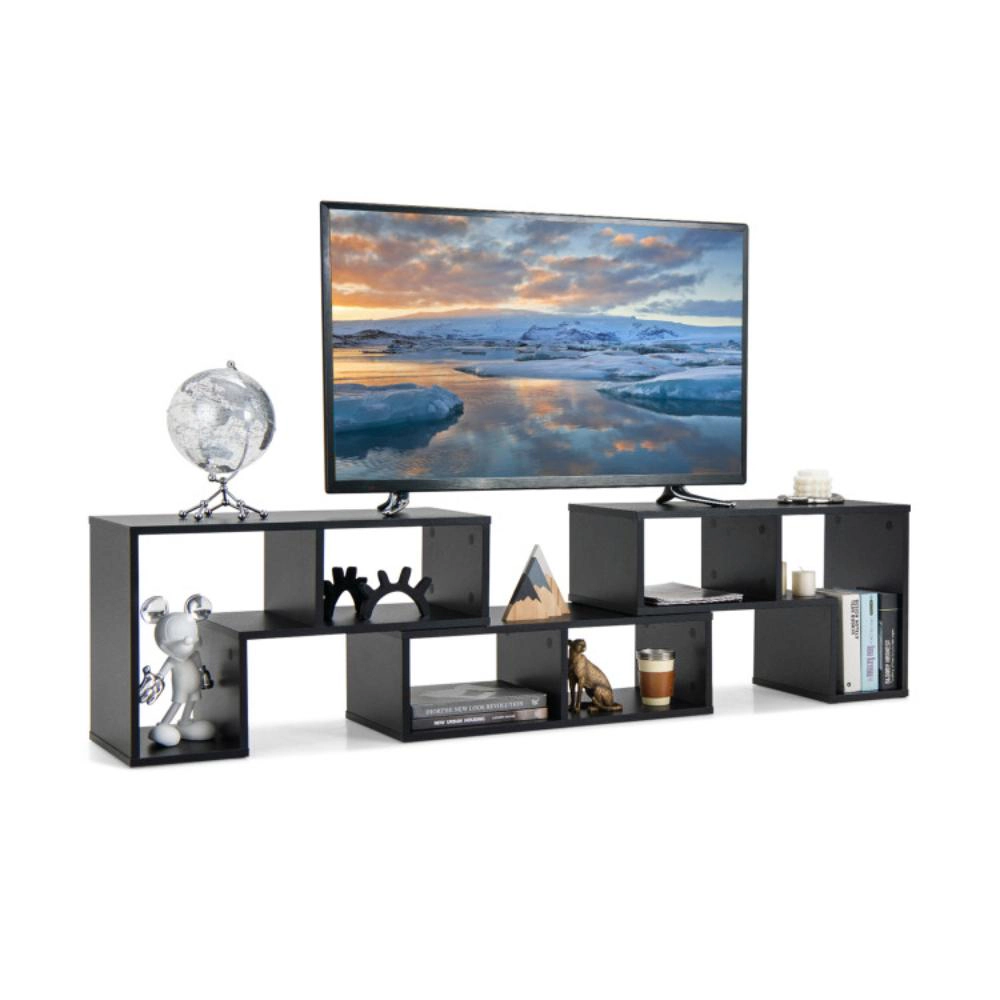 Hivvago 3 Pieces Adjustable Tv Stand For Tvs Up To 65 Inch With Shelves