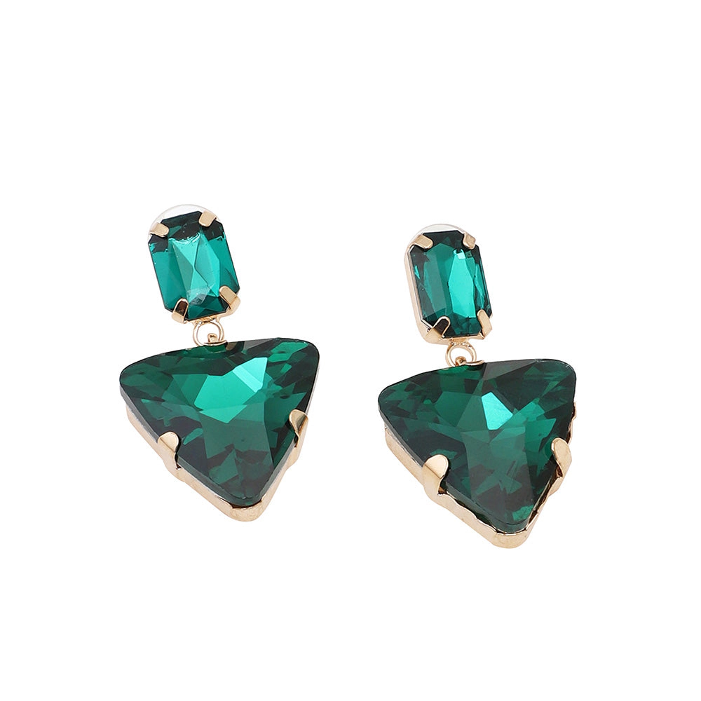 SOHI Women's Green Stud Earrings