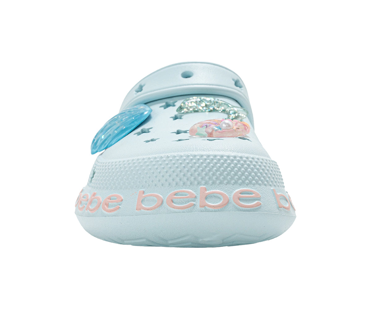 bebe Girl's Comfy EVA Clogs - Slip On Lightweight  Shoes with Sea Life Charms