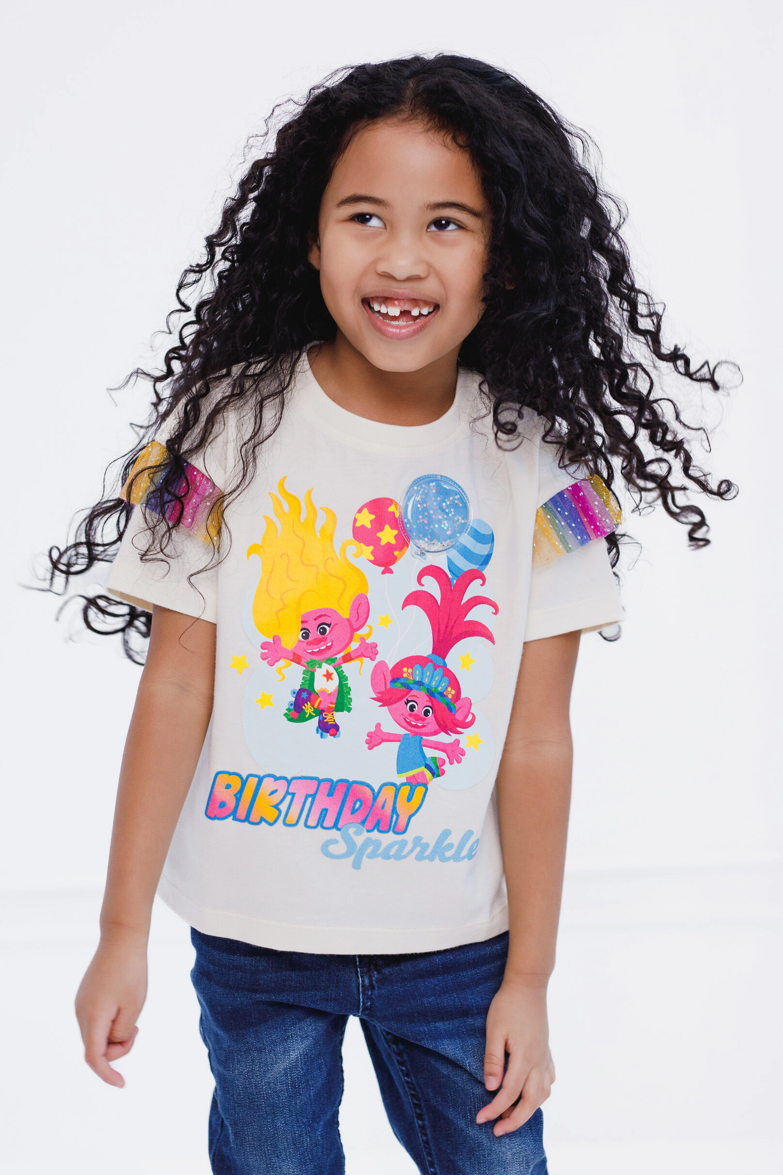 DreamWorks Trolls Girls' Birthday T-Shirt