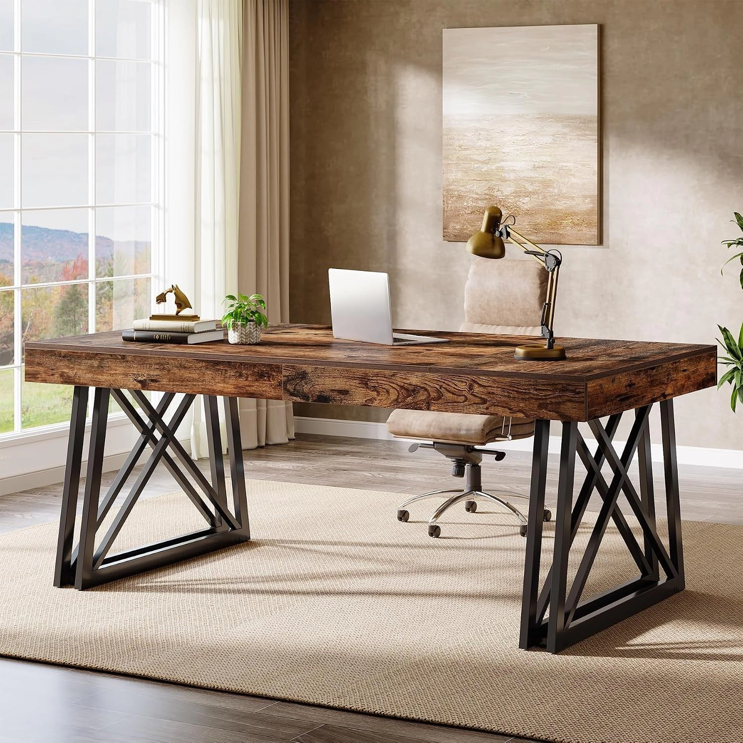 Tribesigns Computer Desk Large Office Desk Computer Table Study
