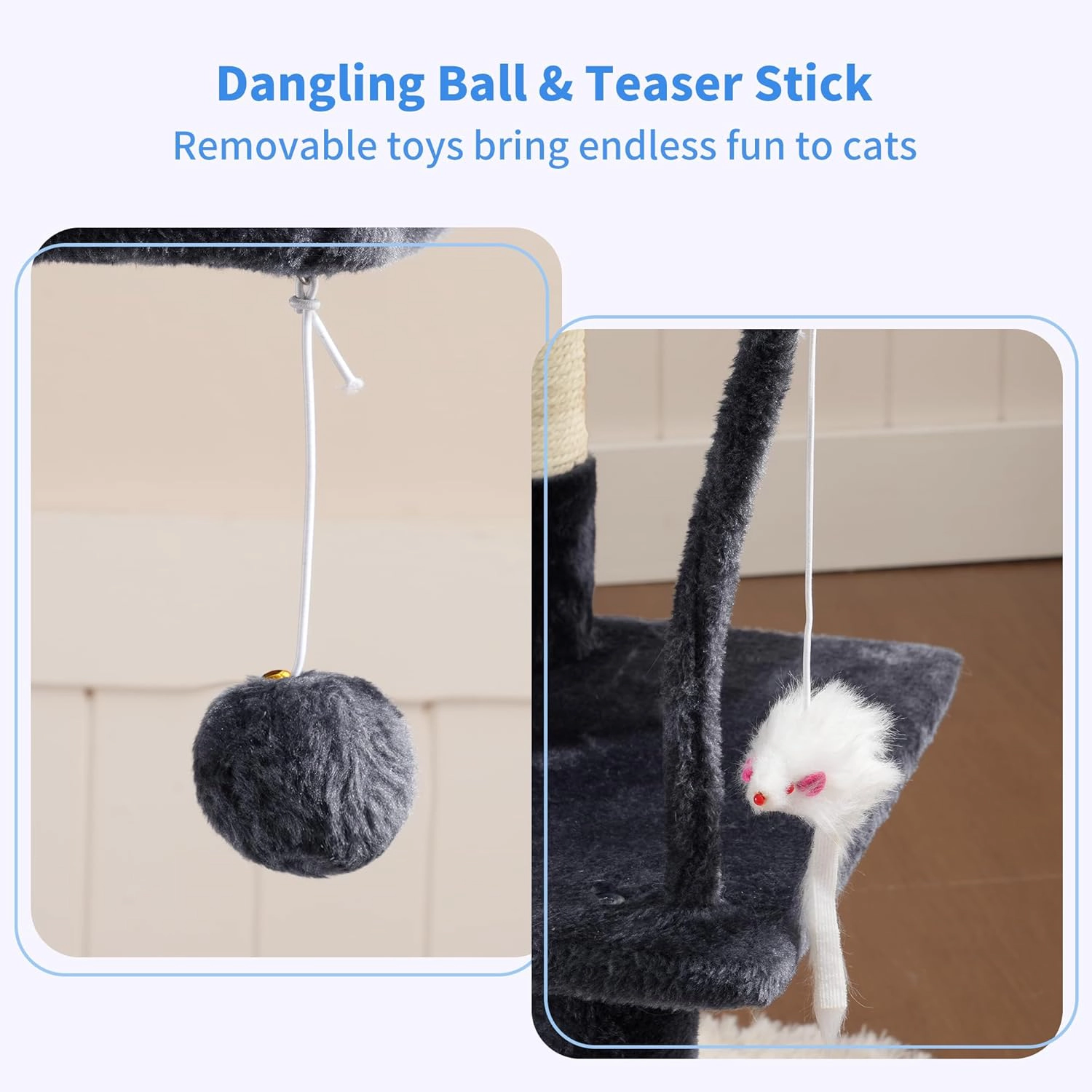 Heybly cat tree with durable sisal scratching posts