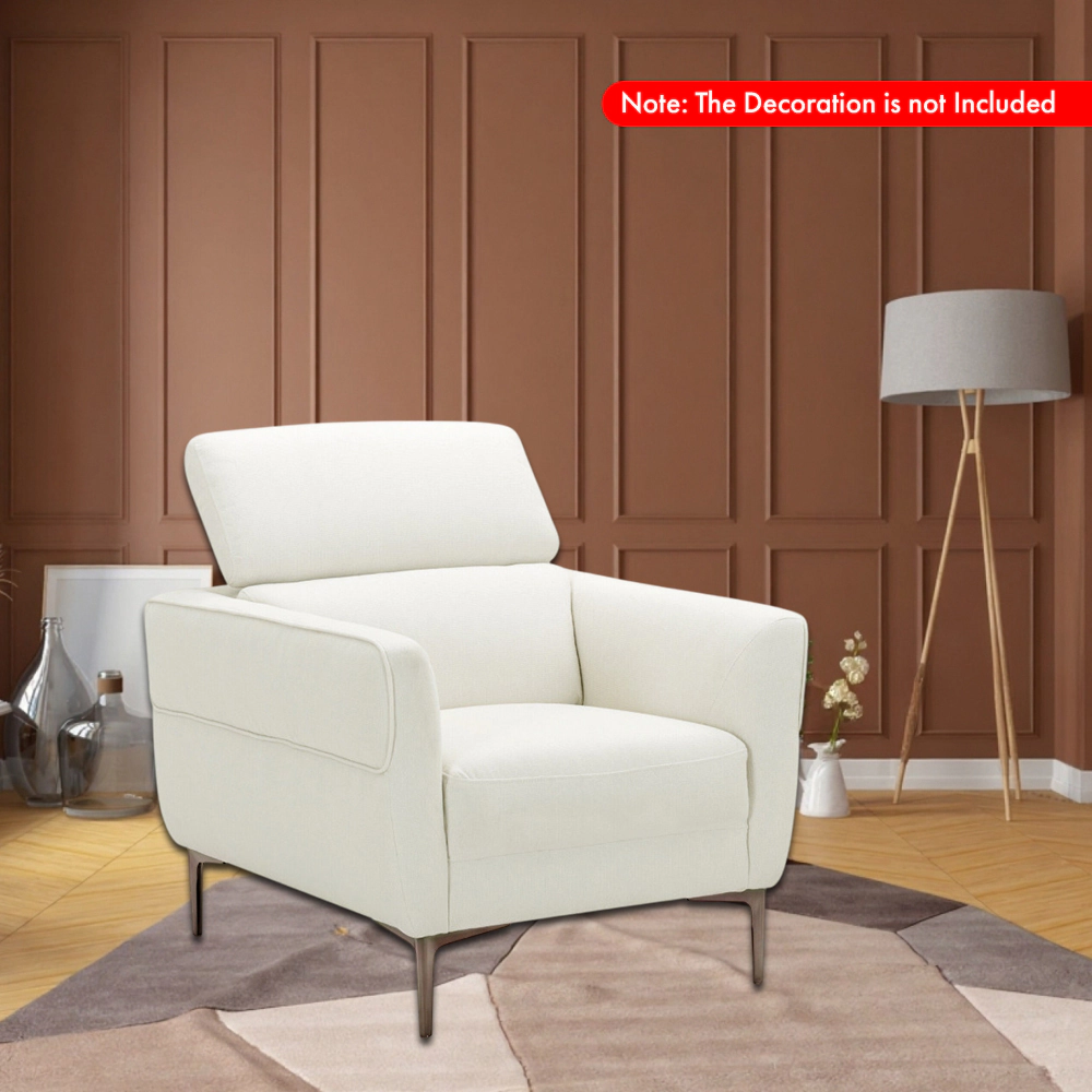 Hivvago Stylish Upholstered Armchair with Flexible Headrest