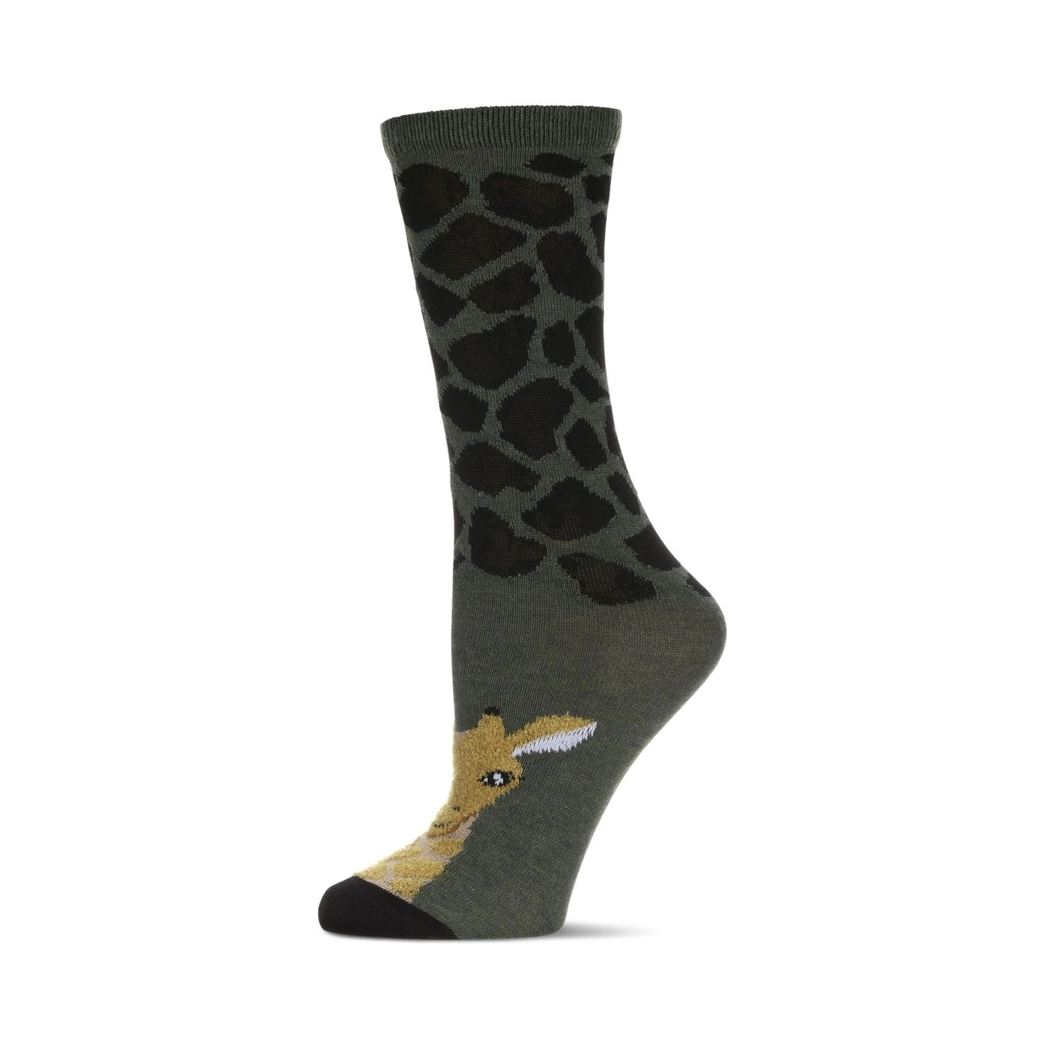MeMoi Women's Foot Pet Giraffe Crew Socks