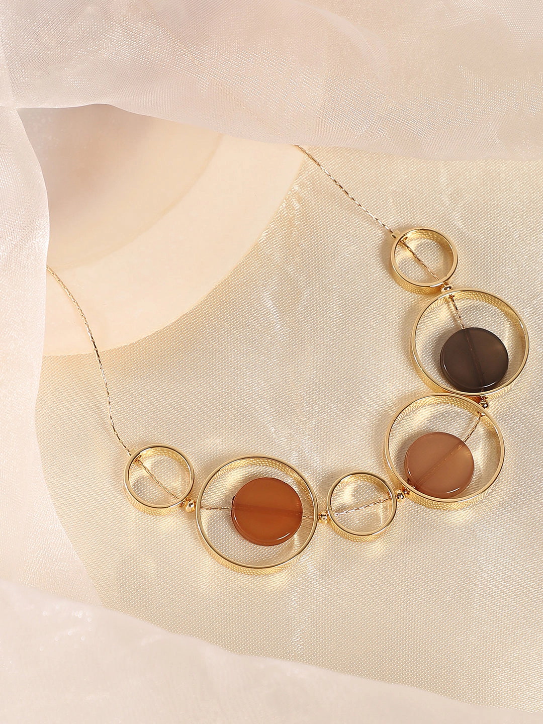 SOHI Women's California Gold the Orb Collar Necklace