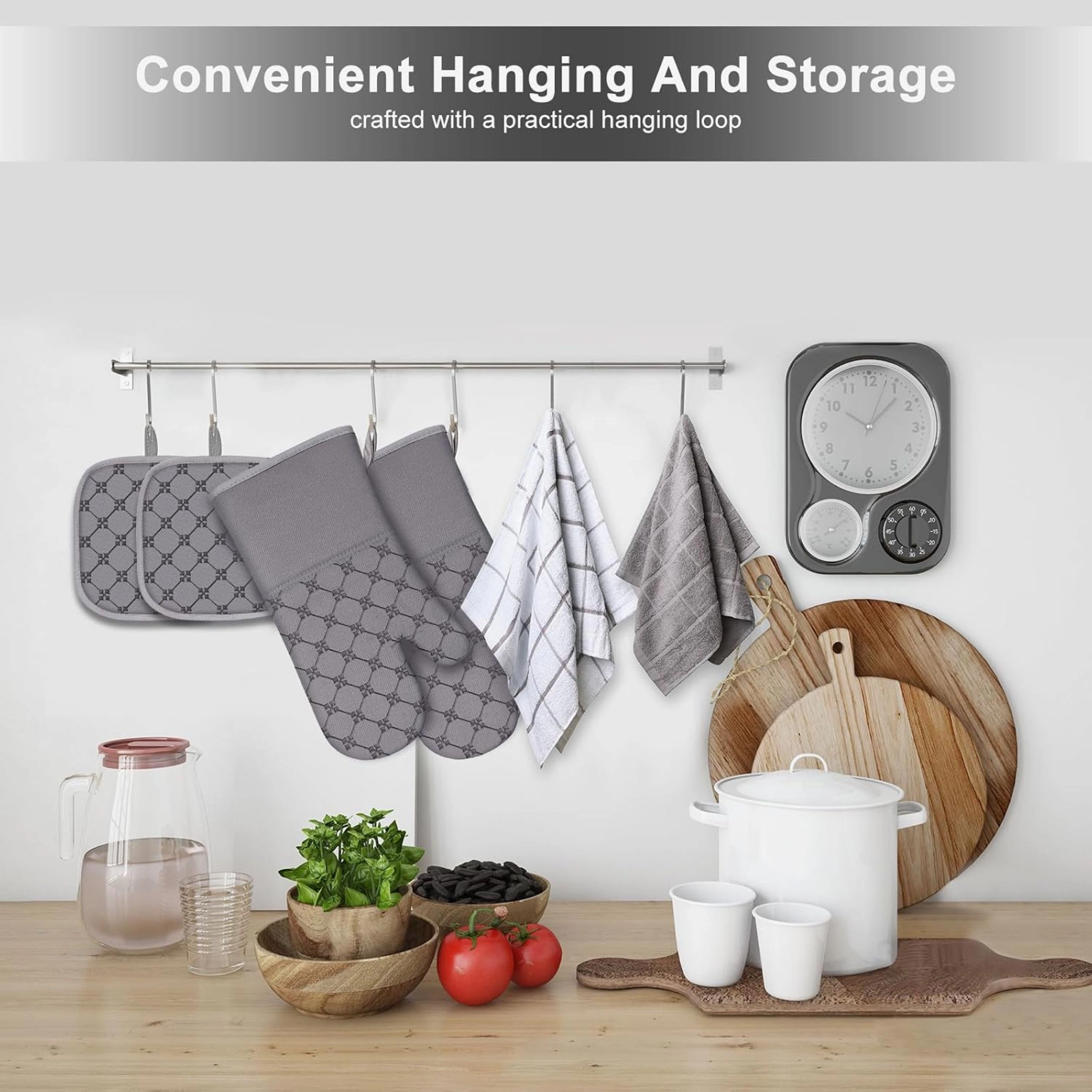 Stock Preferred Pack of 12 Kitchen Towel Oven Mitt and Pot Holder Set