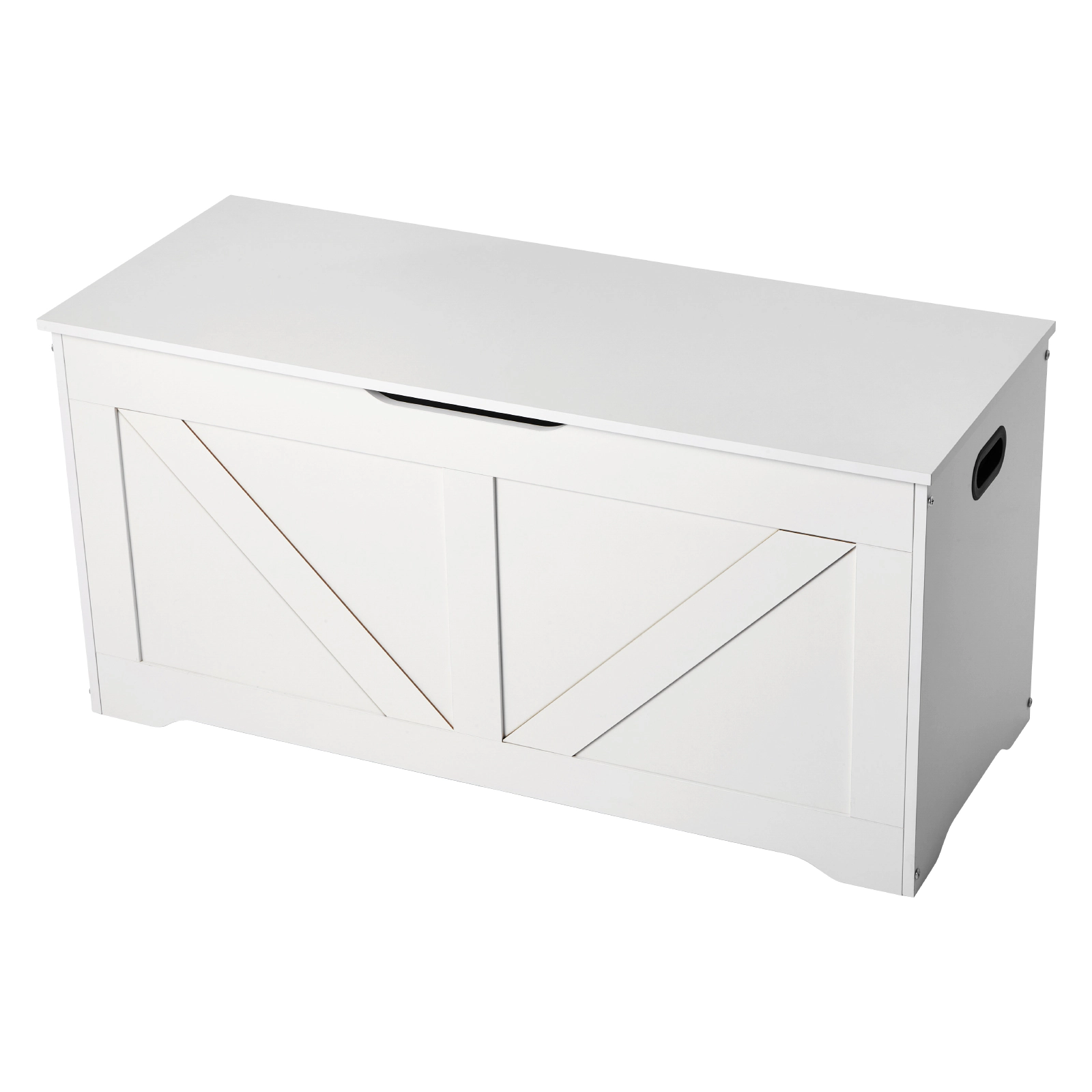 HONGGE Kids Storage Bench Wooden Toy Box Chest with Safety Hinge for Playroom Living Room or Entryway Easy Assembly