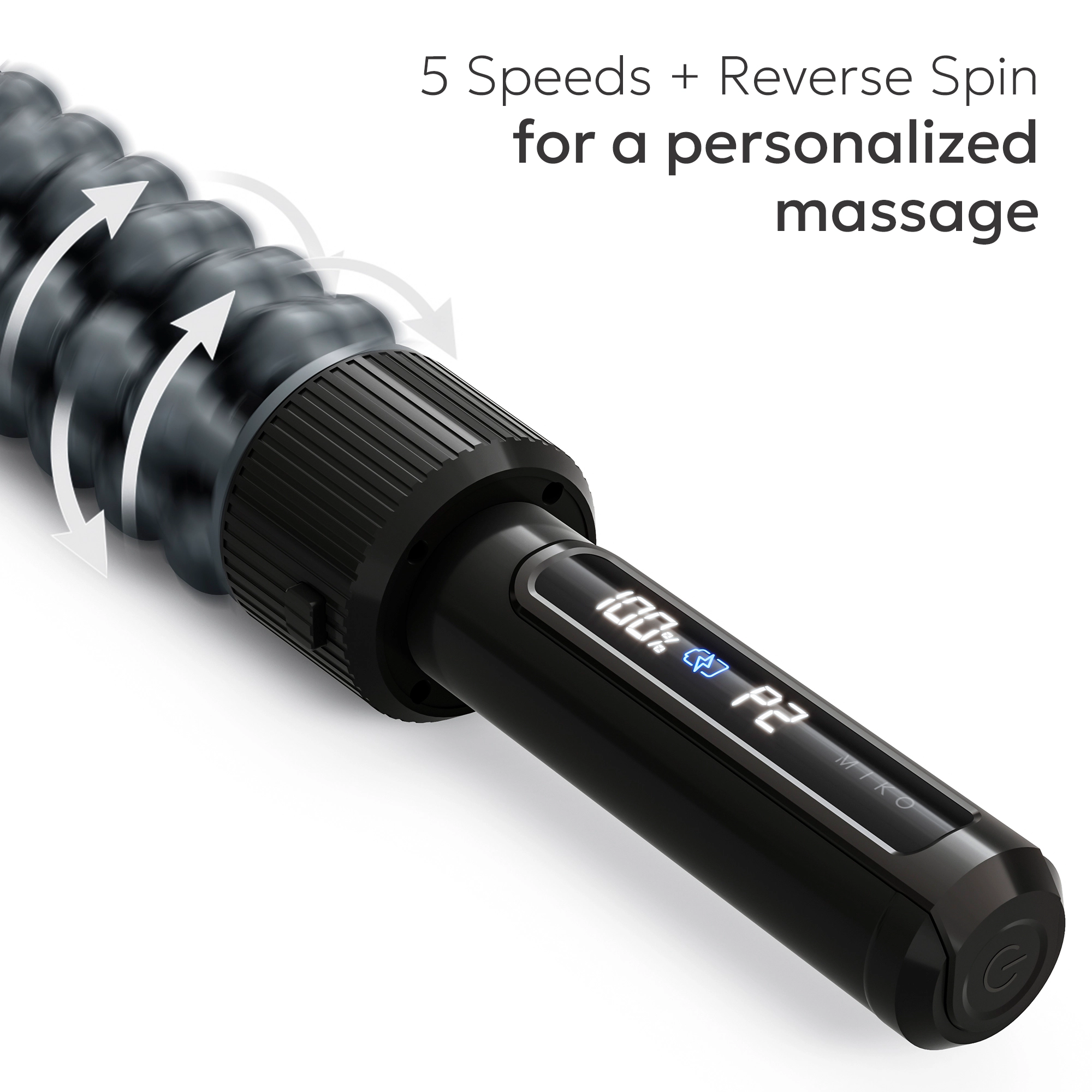 Miko Swift Hands-Free Rolling Percussive Massager for Muscle Recovery, Tension Relief, and Relaxation