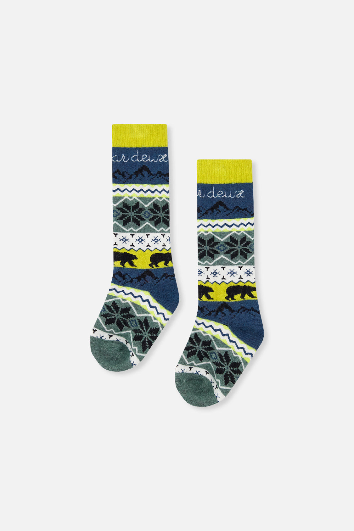 Deux par Deux Boys Nordic-Inspired Cushioned Ski Socks