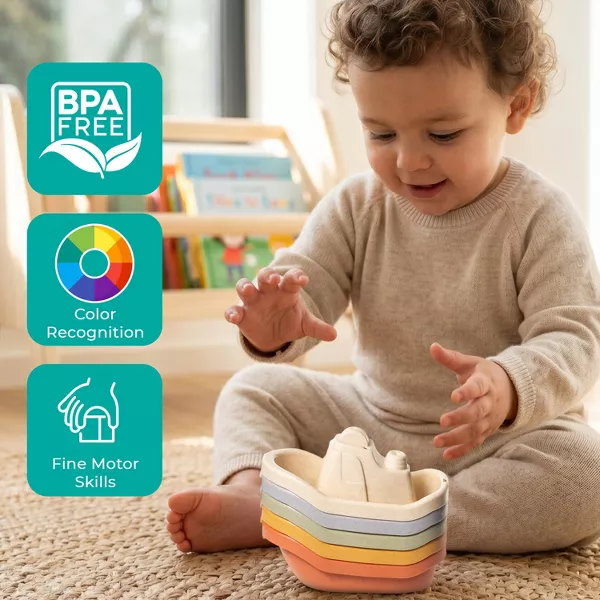 Sperric Floating Boats Bath Toys for Babies & Toddlers, Bath Toy Set for Kids, Mold-Free Water Table Toys, Educational