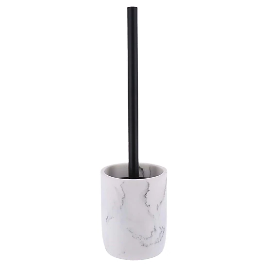Evideco Marble-Effect Polyresin Toilet Brush Set, 2-Piece
