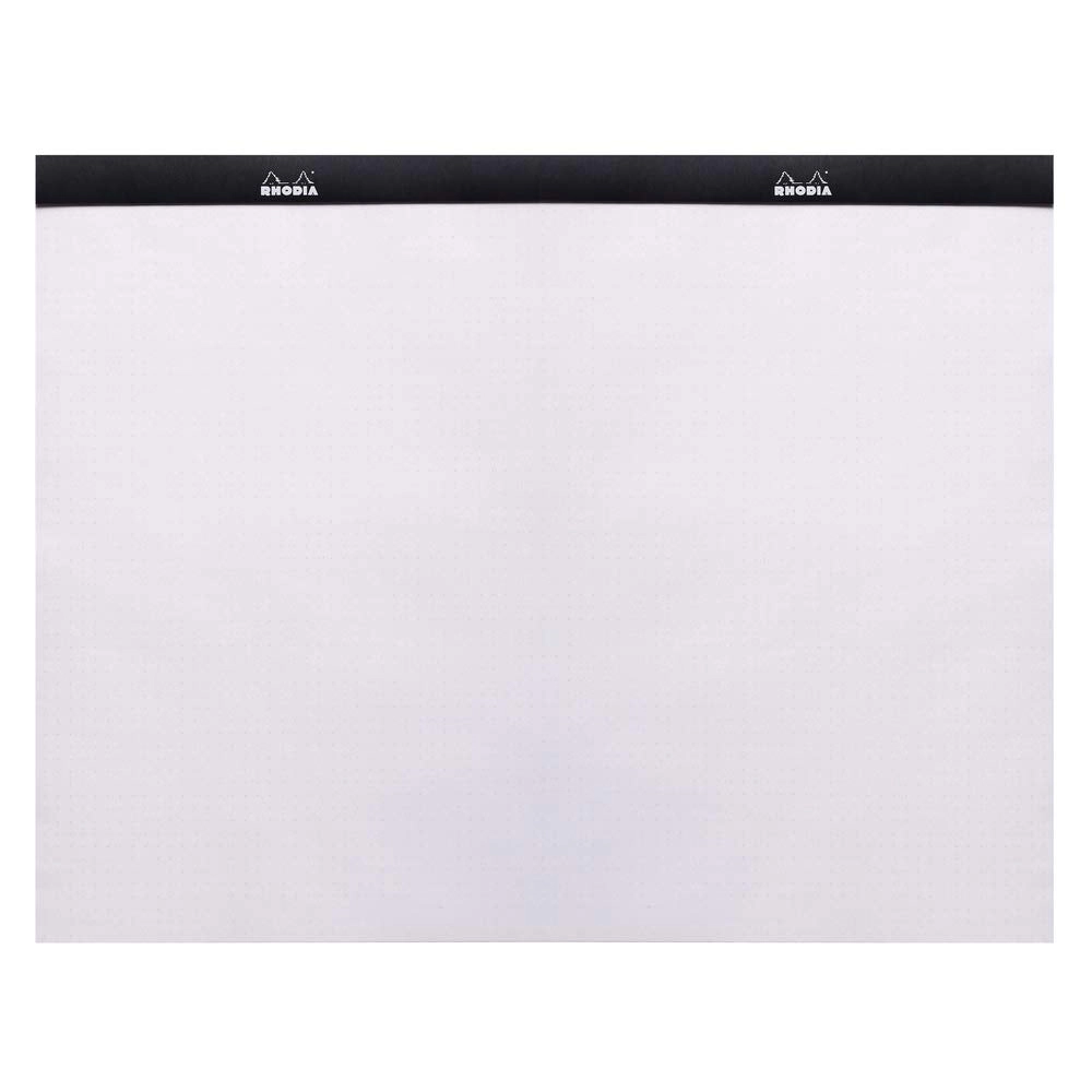 Rhodia Staplebound Notepad - Dot Grid 80 Sheets - 16.5 x 12.5 cm - Black cover