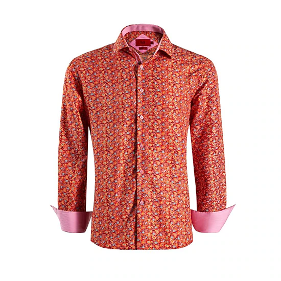 Elie Balleh Boys Slim Fit Paisley Print Shirt