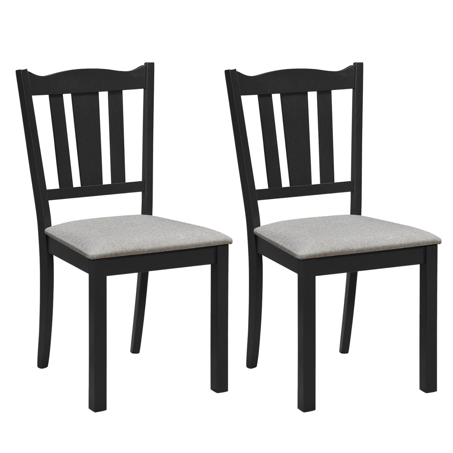 LJG Set of 2 Wooden Dining Chair with Hollow Back and Soft-Padded Cushion