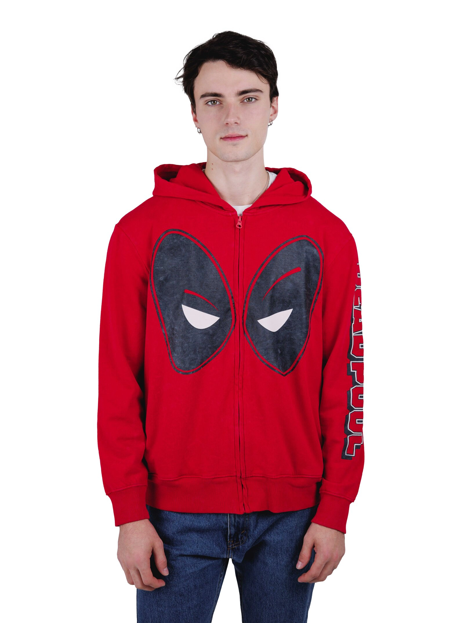 Marvel Deadpool Men's and Wolverine Fleece Zip Up Hoodie