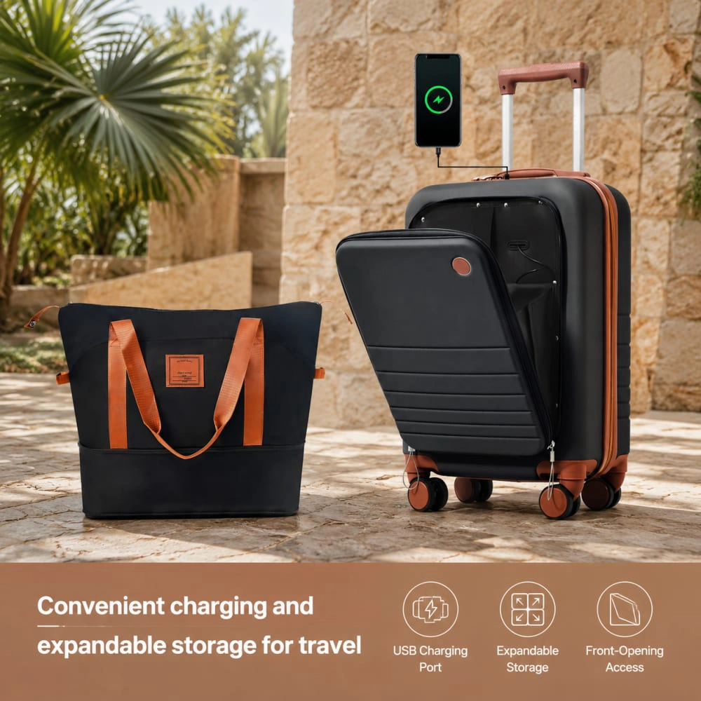 WOW PIONEER Lightweight Hard Case Luggage
