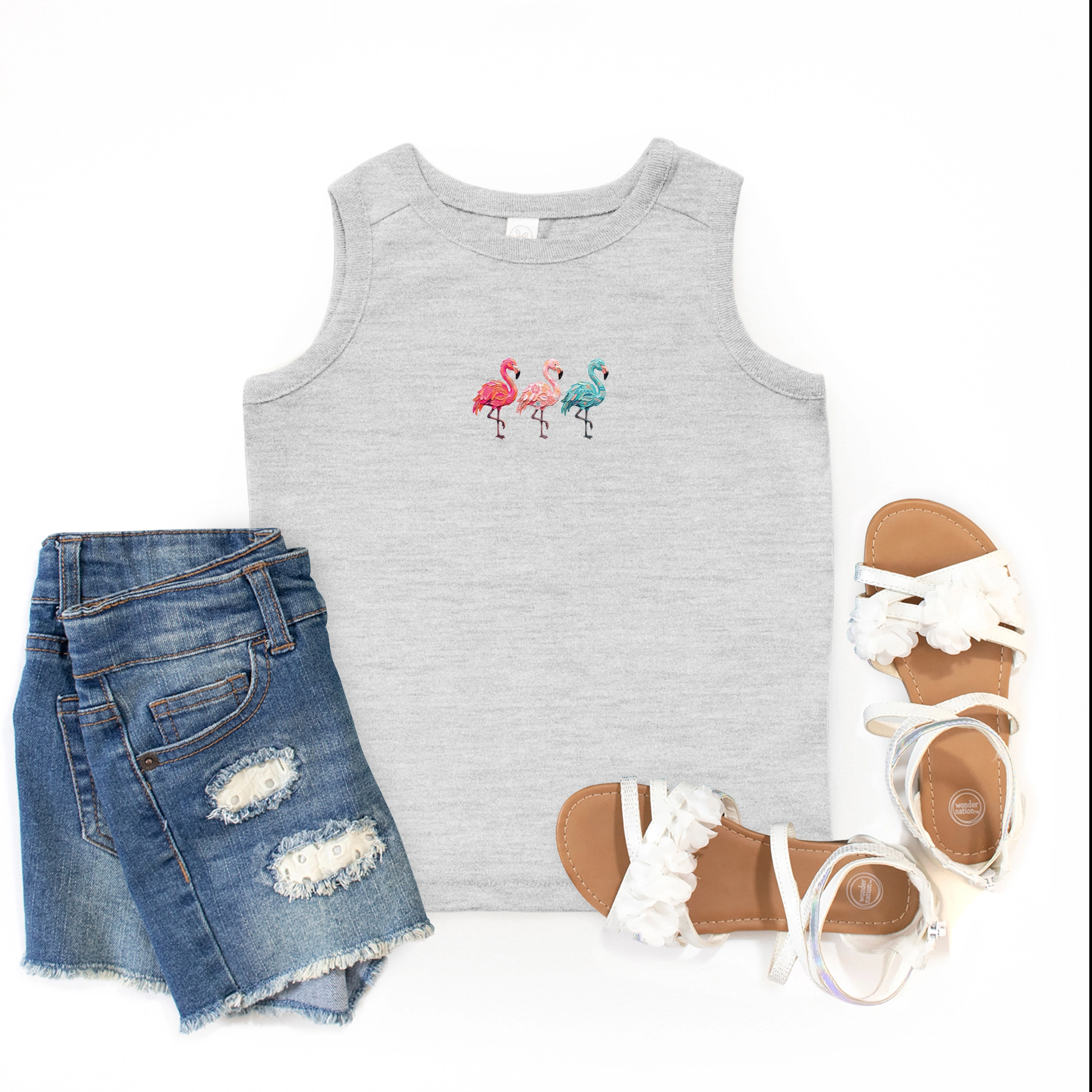 The Juniper Shop - Three Flamingos Youth Tank Top
