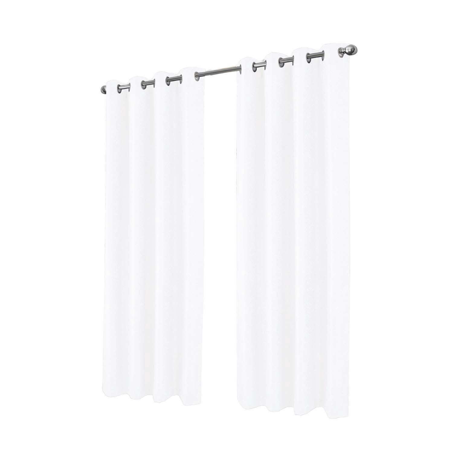 RT Designer Collection Cassi Shimmer Jacquard Grommet Curtain Panel 54" x 90" White
