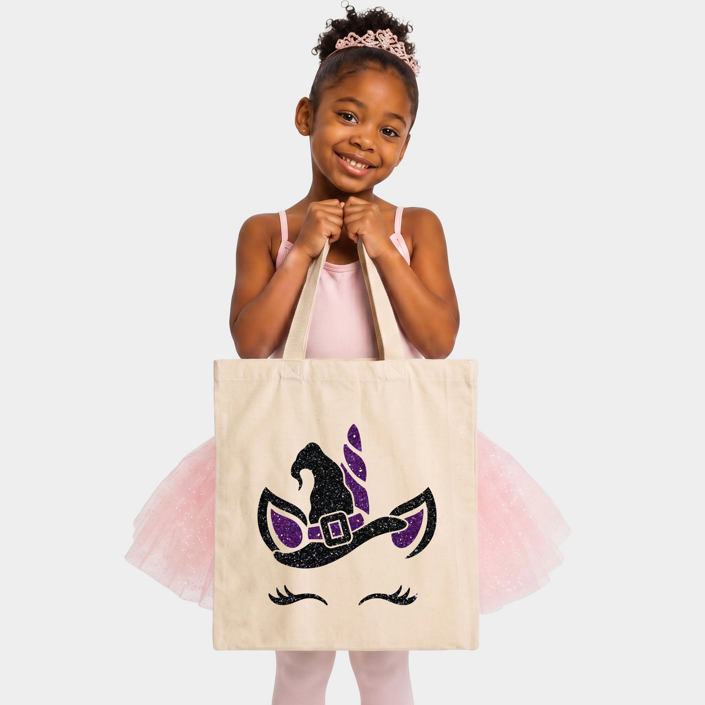 Simply Sage Market - Canvas Tote - Unicorn Witch Glitter