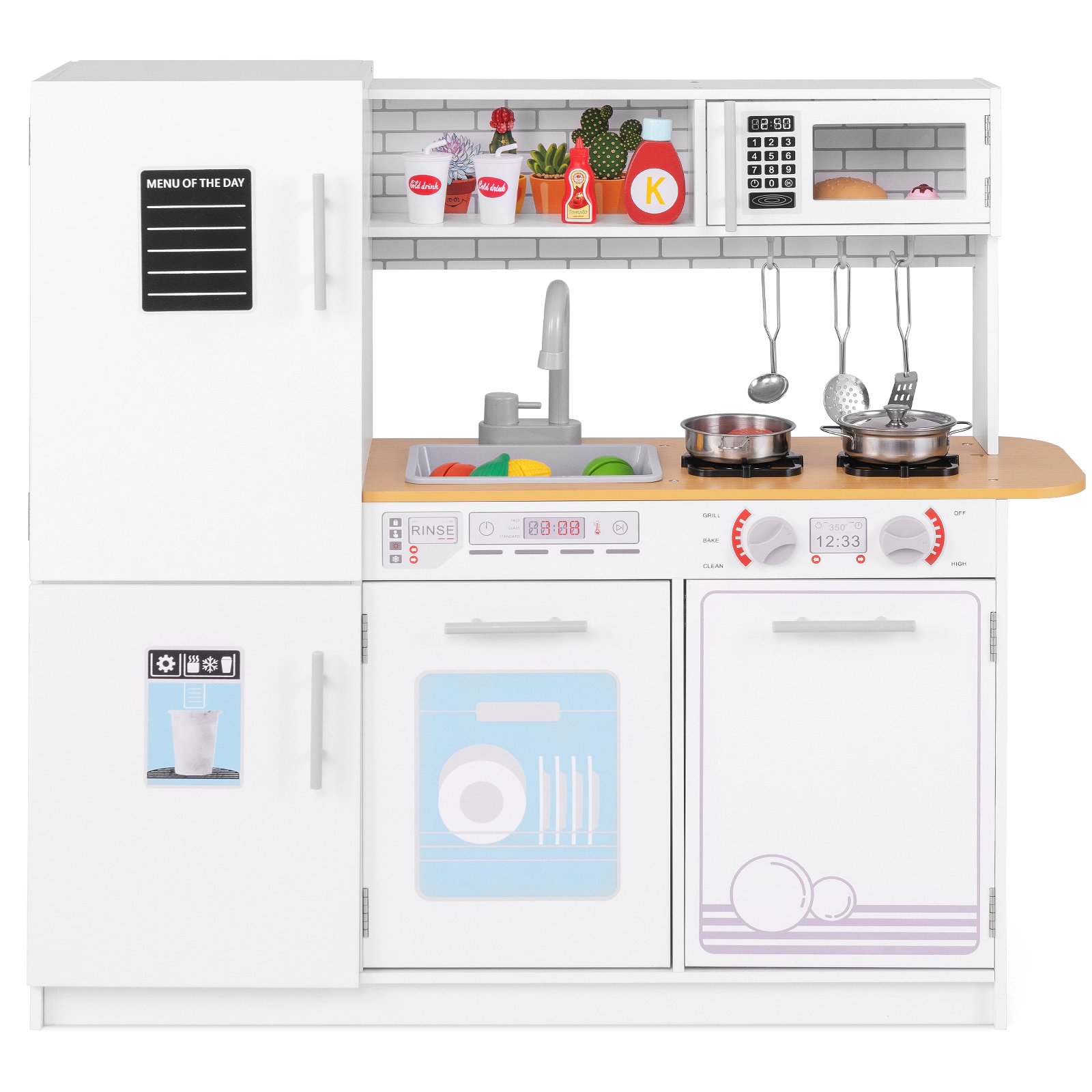 Hivvago Toddler Pretend Play Kitchen Toy with Stove for 3+ Boys and Girls