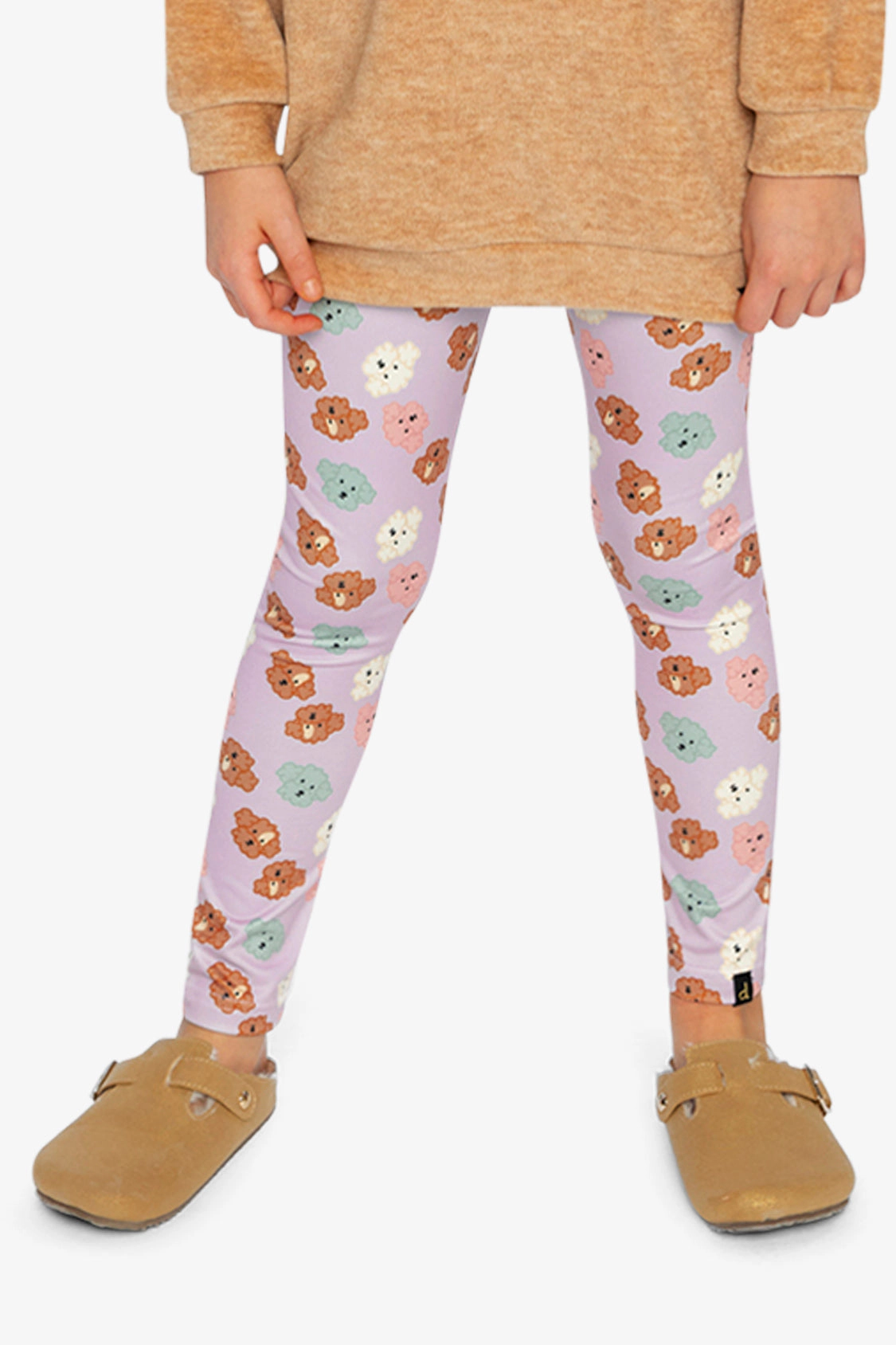 Deux par Girls Poodle Print Organic Cotton Leggings