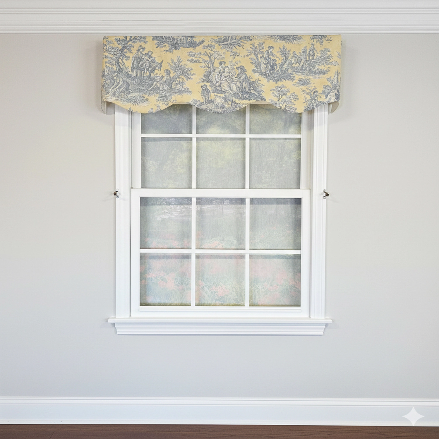 RLF Home Colonial Provance 100% Cotton Rod Pocket Lined  Window Valance 50" x 15" Yellow