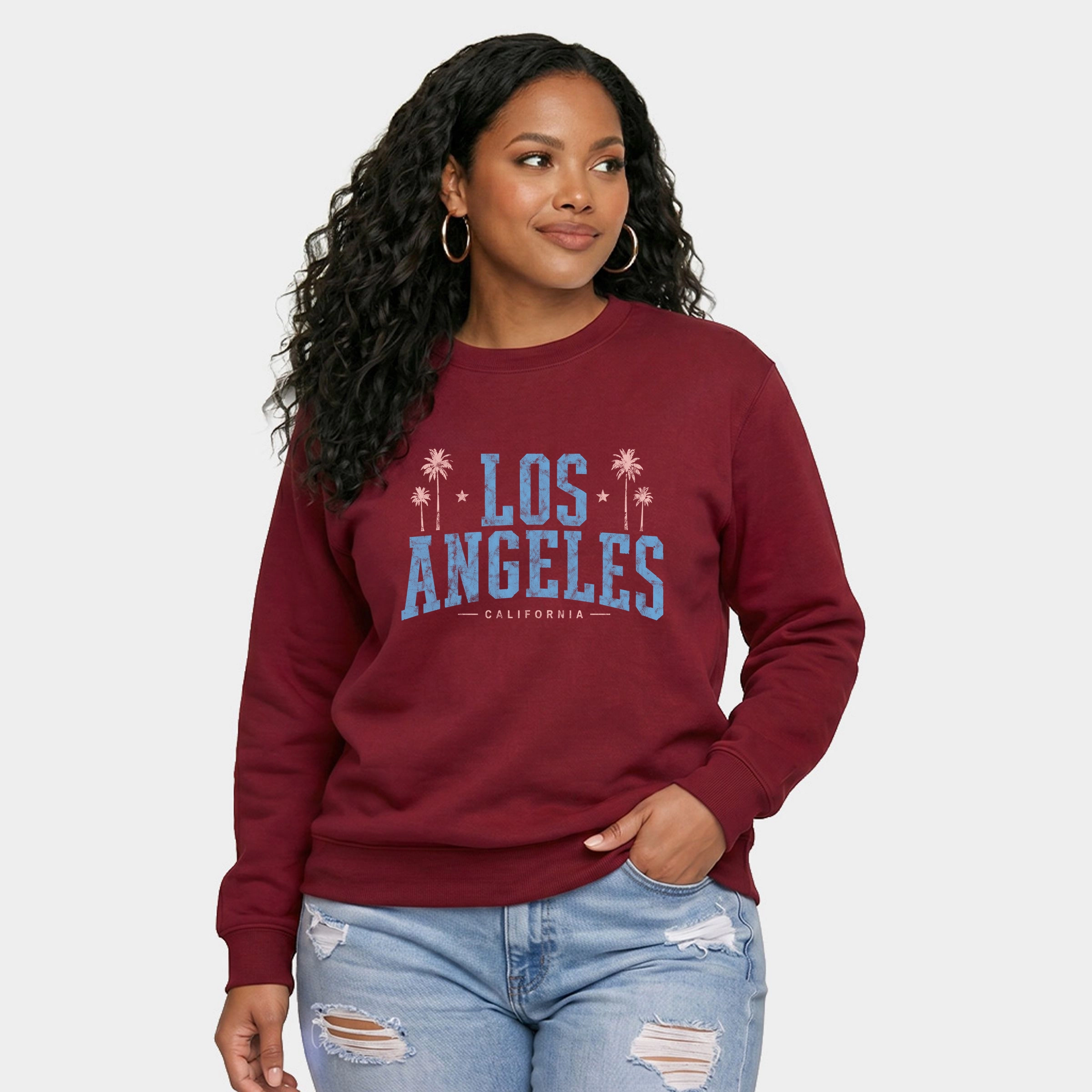 Simply Sage Market - Women's Graphic Sweatshirt Los Angeles California
