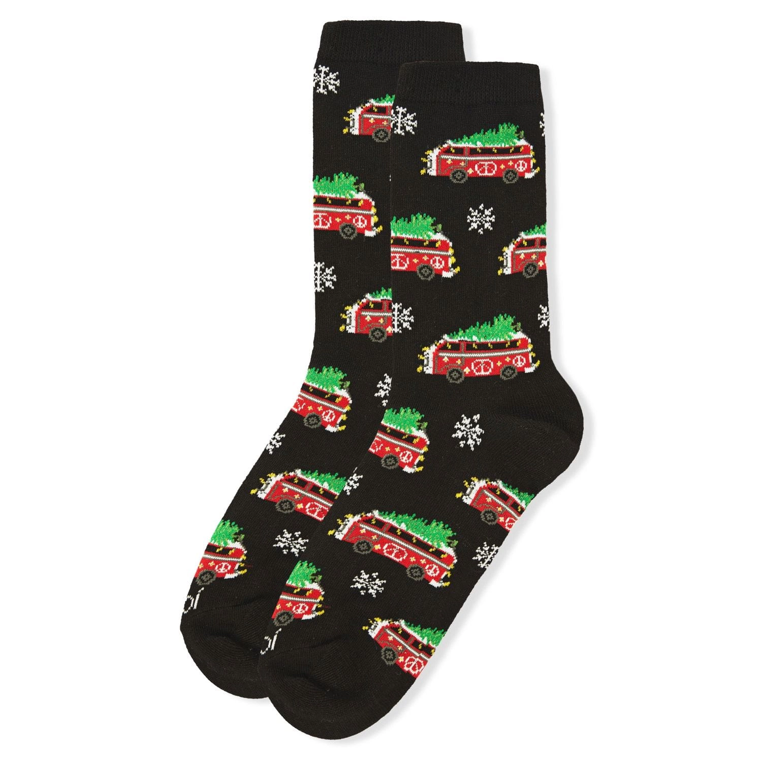 MeMoi Women's Holiday Bus Crew Socks