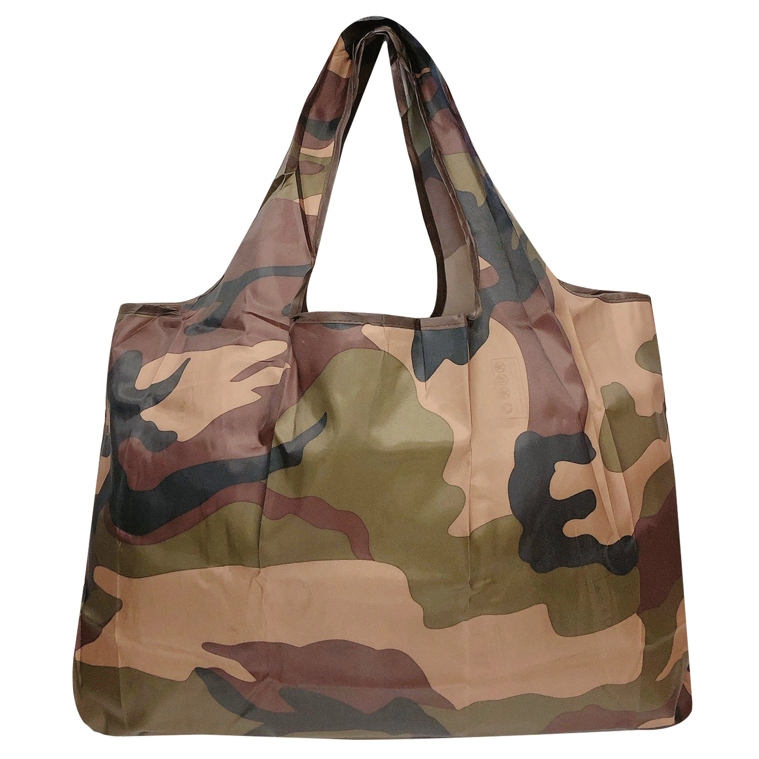 Wrapables Large Nylon Reusable Shopping Bags for Groceries (Set of 3), Pets / Camo / Paisley