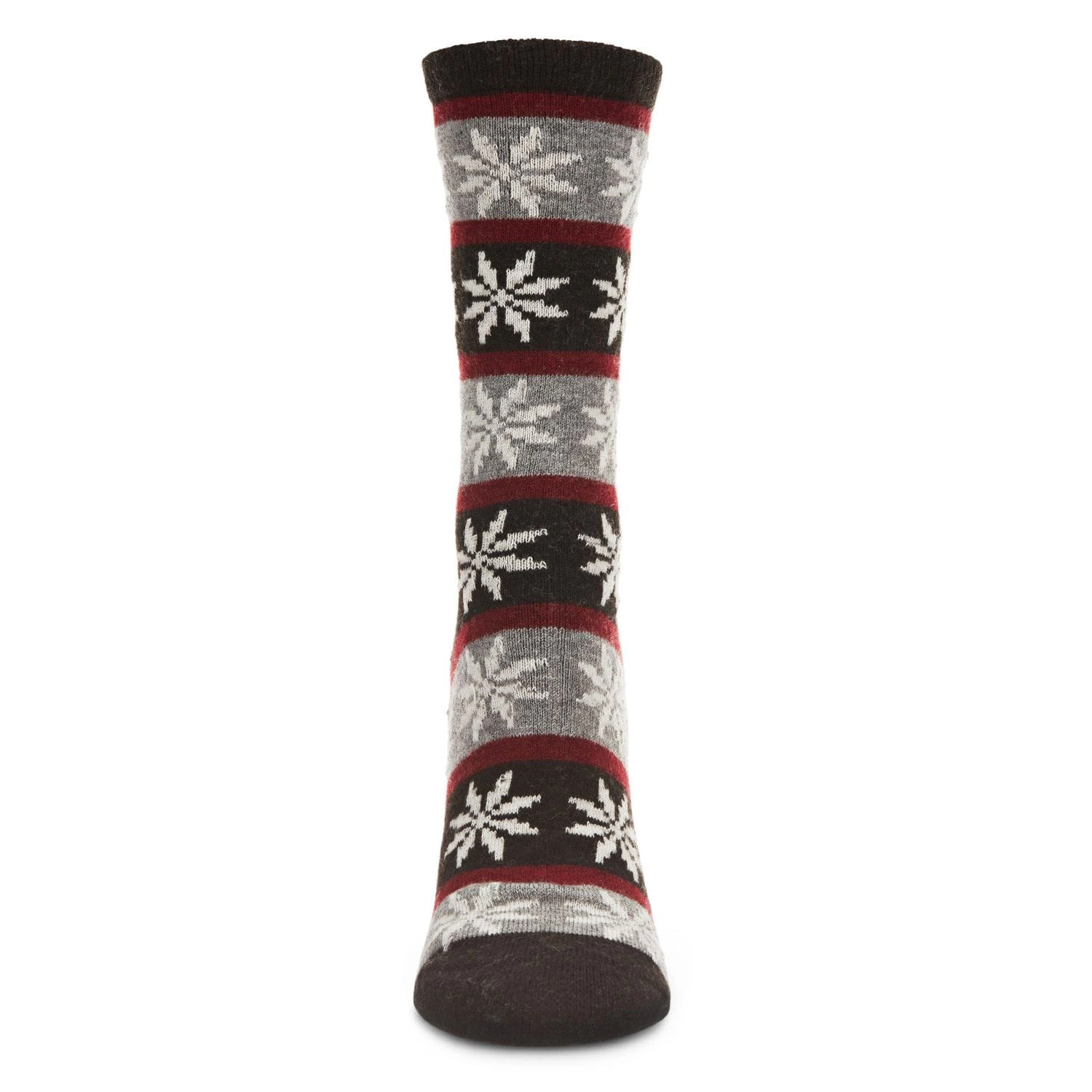 MeMoi Women's Soft Snowflake Fair Isle Cashmere Blend Crew Socks