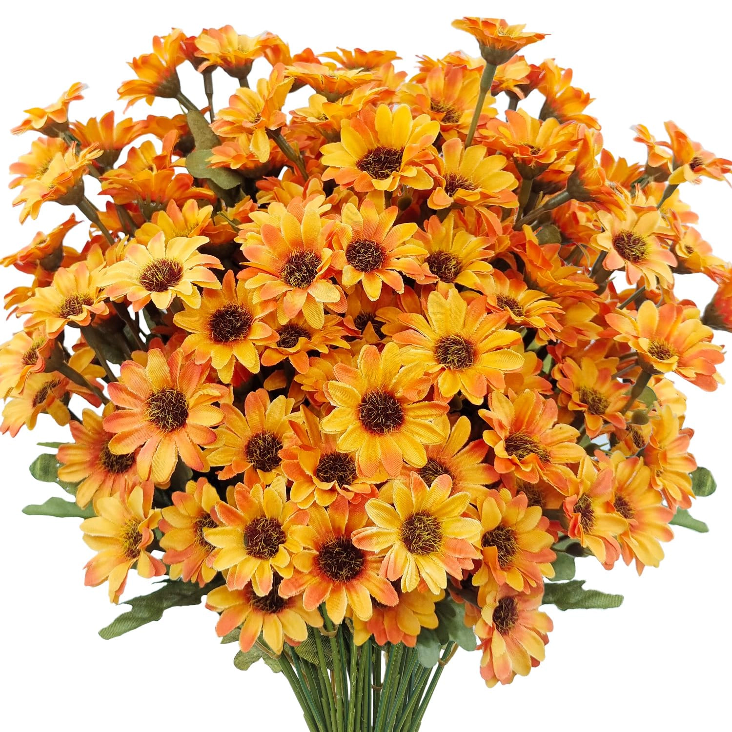 PUPWE Artificial Fall Mums Outdoor UV Resistant