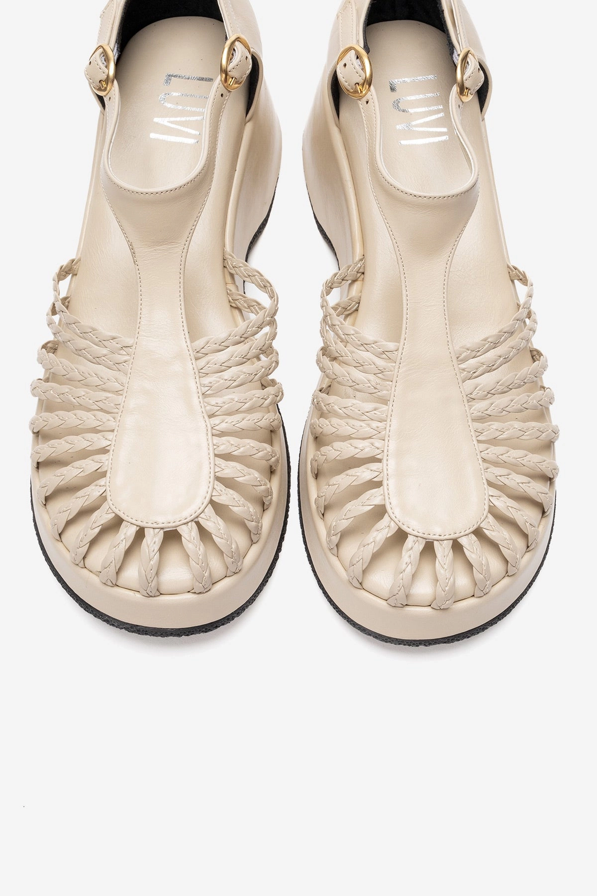 Prologue Shoes Womens Barry Woven Wedge Sandal