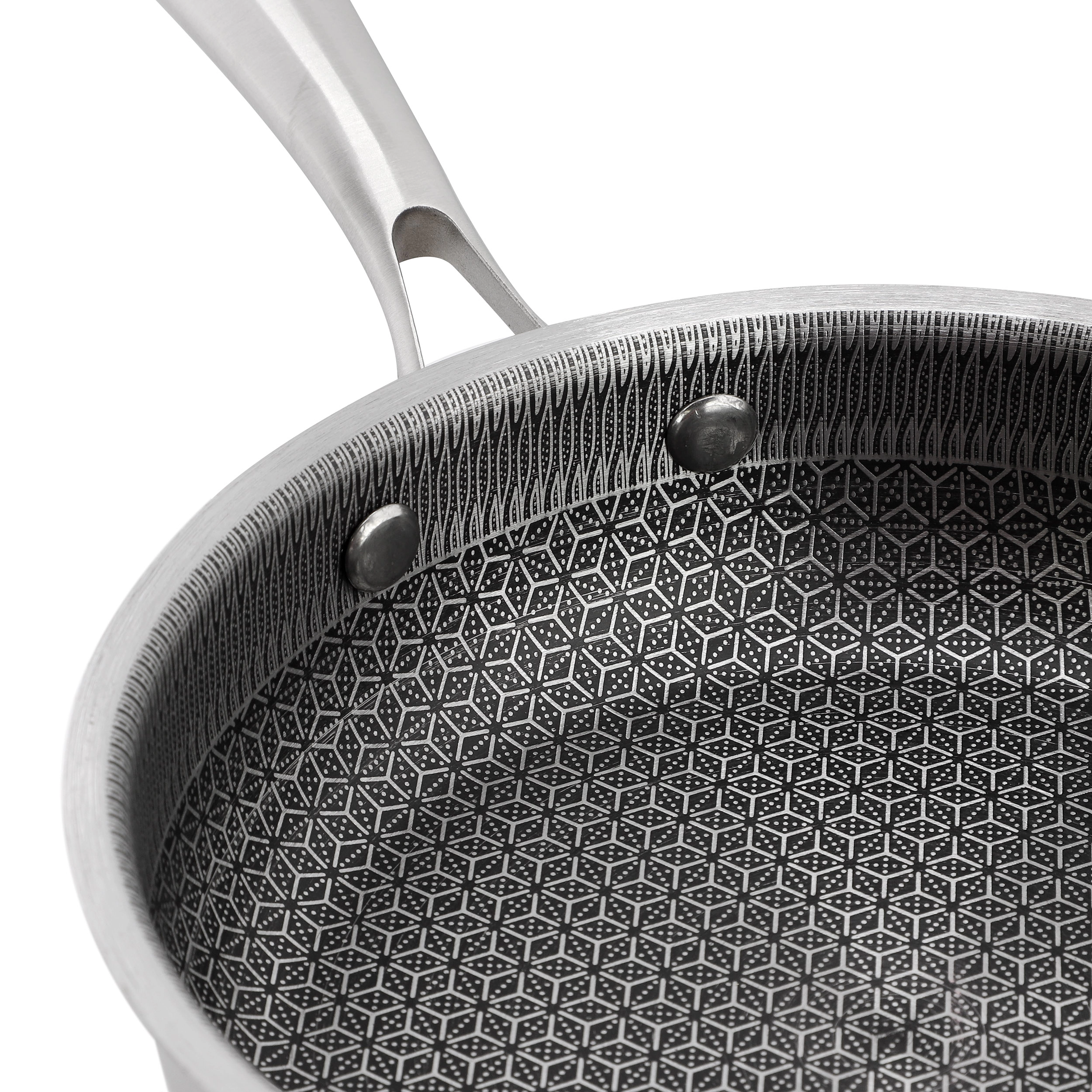 Gibson Home Elsenborn 8in Hybrid Nonstick Stainless Steel Frying Pan in Silver