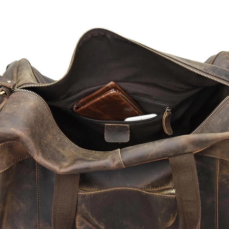 Steel Horse Leather Unisex The Colden Duffle Bag | Large Capacity Leather Weekender