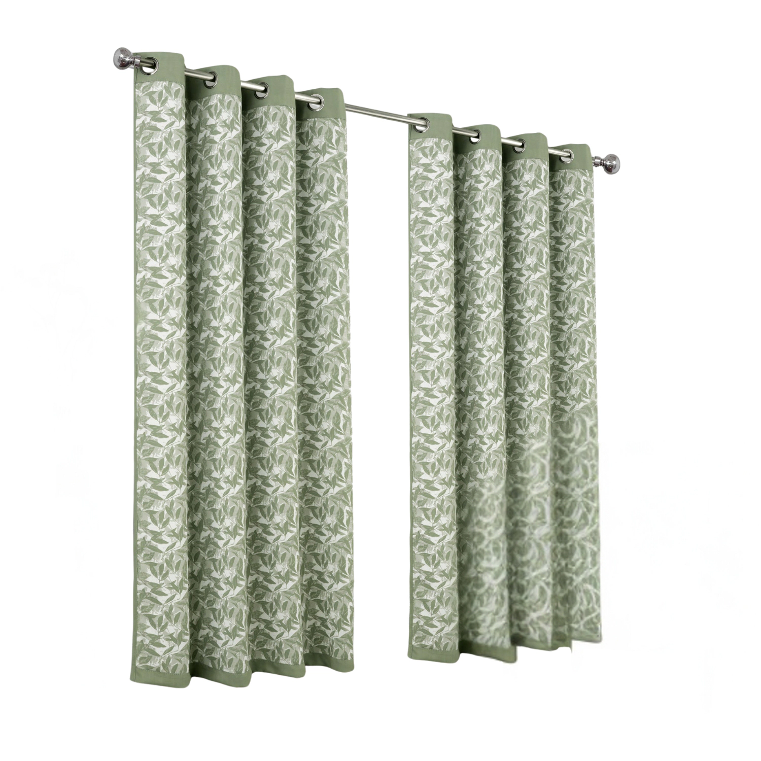 RT Designers Collection 100% Polyester 190 GSM Marina Revisible Blackout Grommet Curtain Panel 54" x 84" Sage