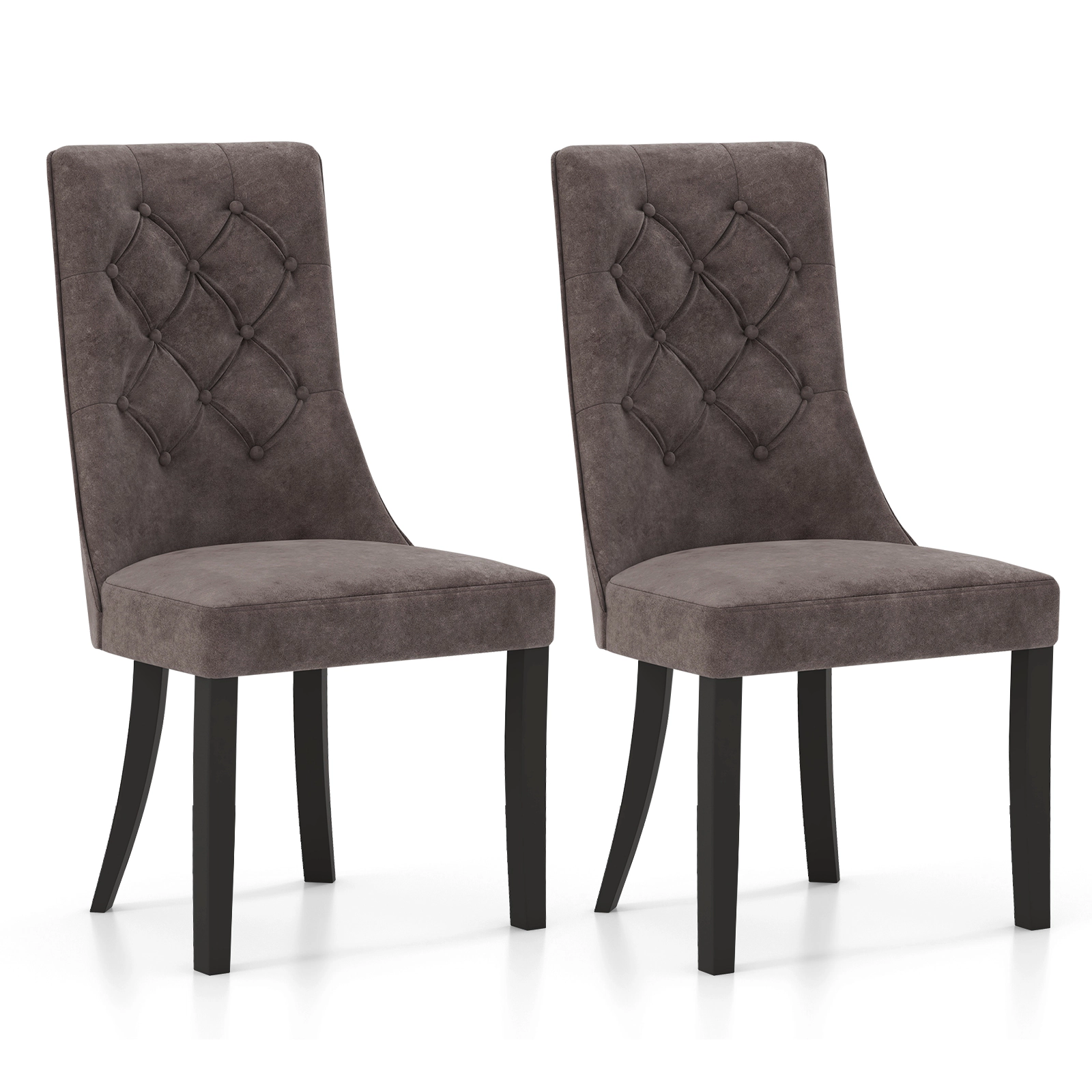 LJG Tufted Dining Chairs Set of 2 with High Backrest and Padded Seat
