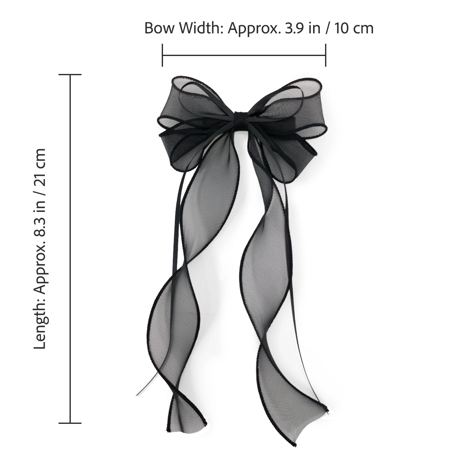 Puttisu Girls Organza Double Ribbon Clip Gift Set with Tin Case