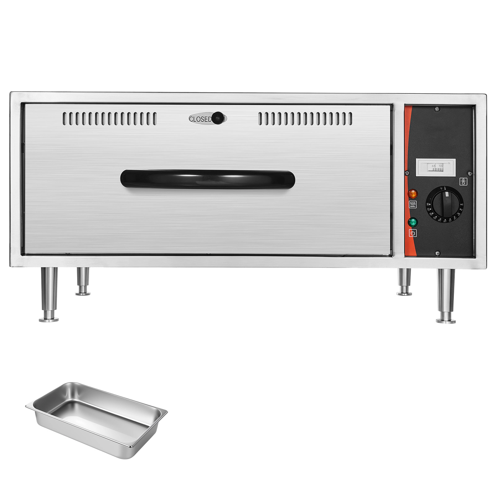 HONGGE Commercial Electric Single-Drawer Stainless Steel Food Warmer Freestanding Warming Cabinet
