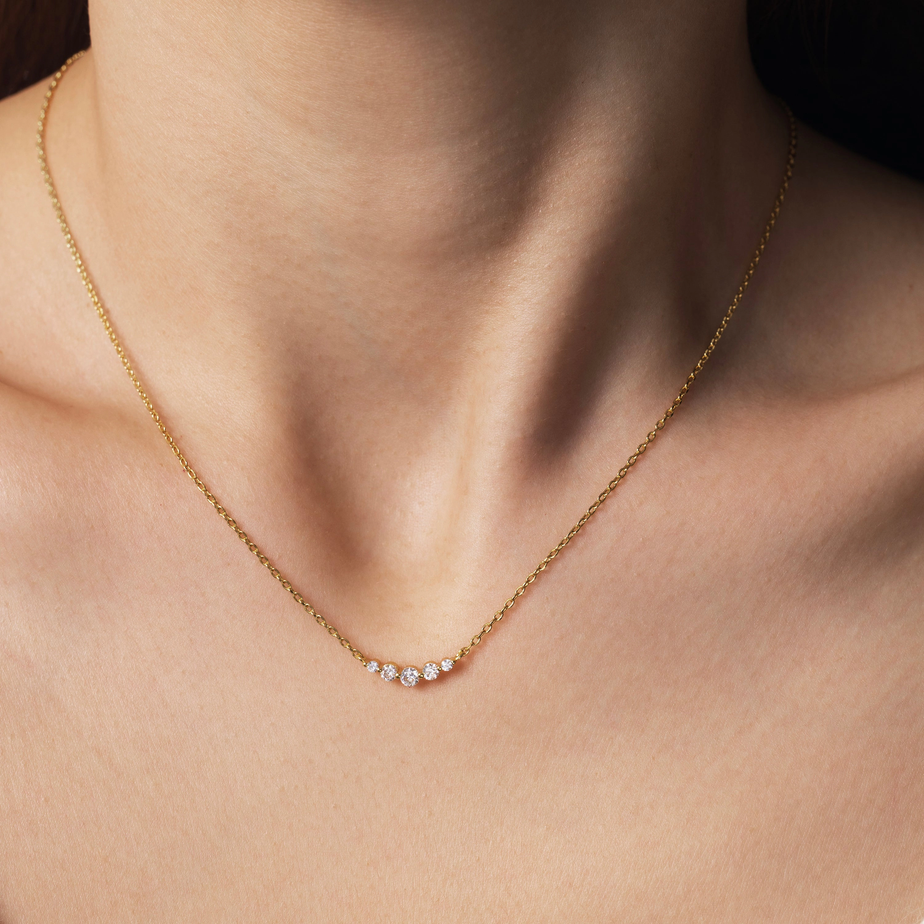 Mint & Lily Women's Mini Arc Cubic Zirconia Necklace