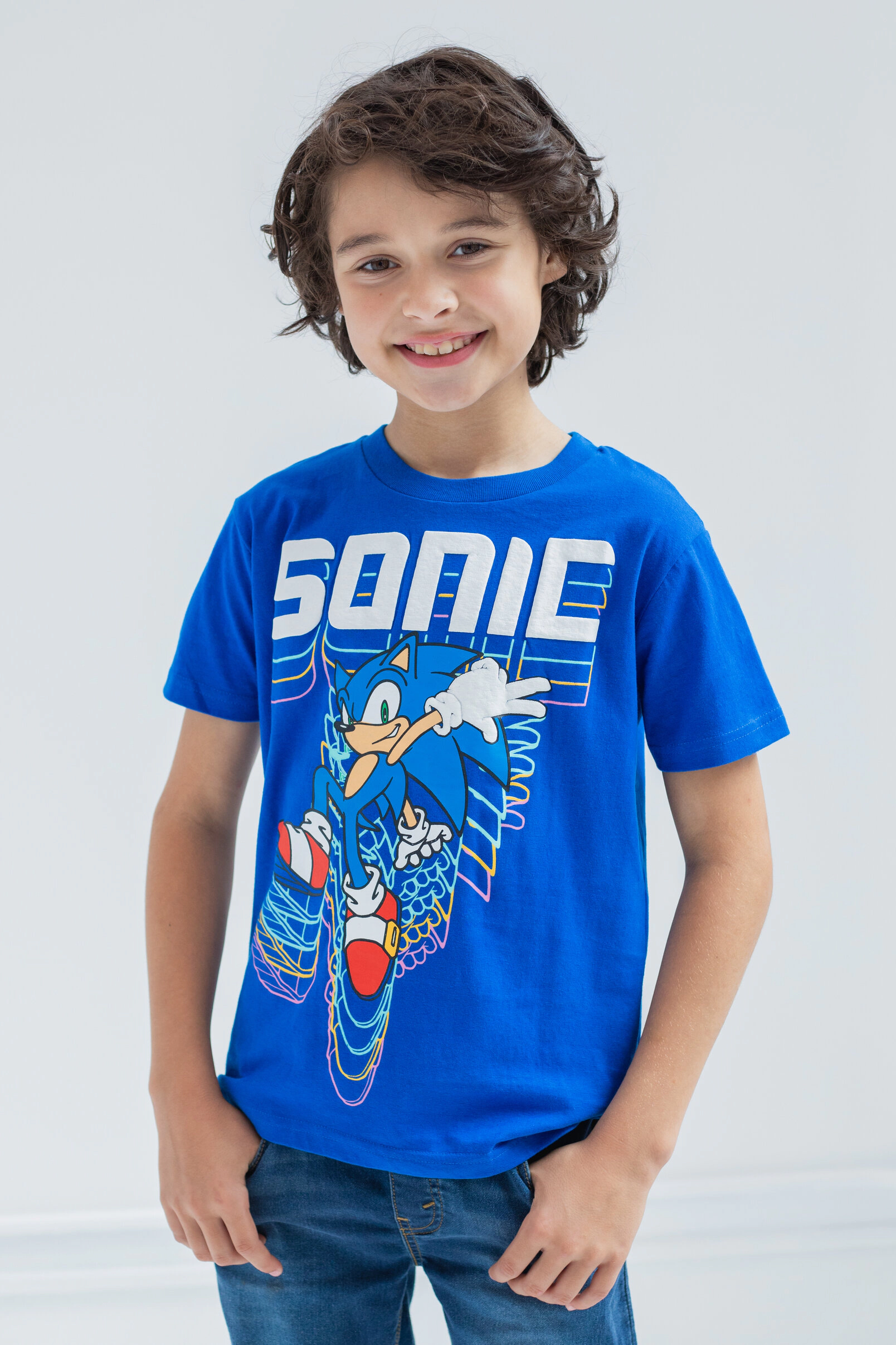 SEGA Sonic the Hedgehog Boys' 3-Pack Short Sleeve T-Shirts
